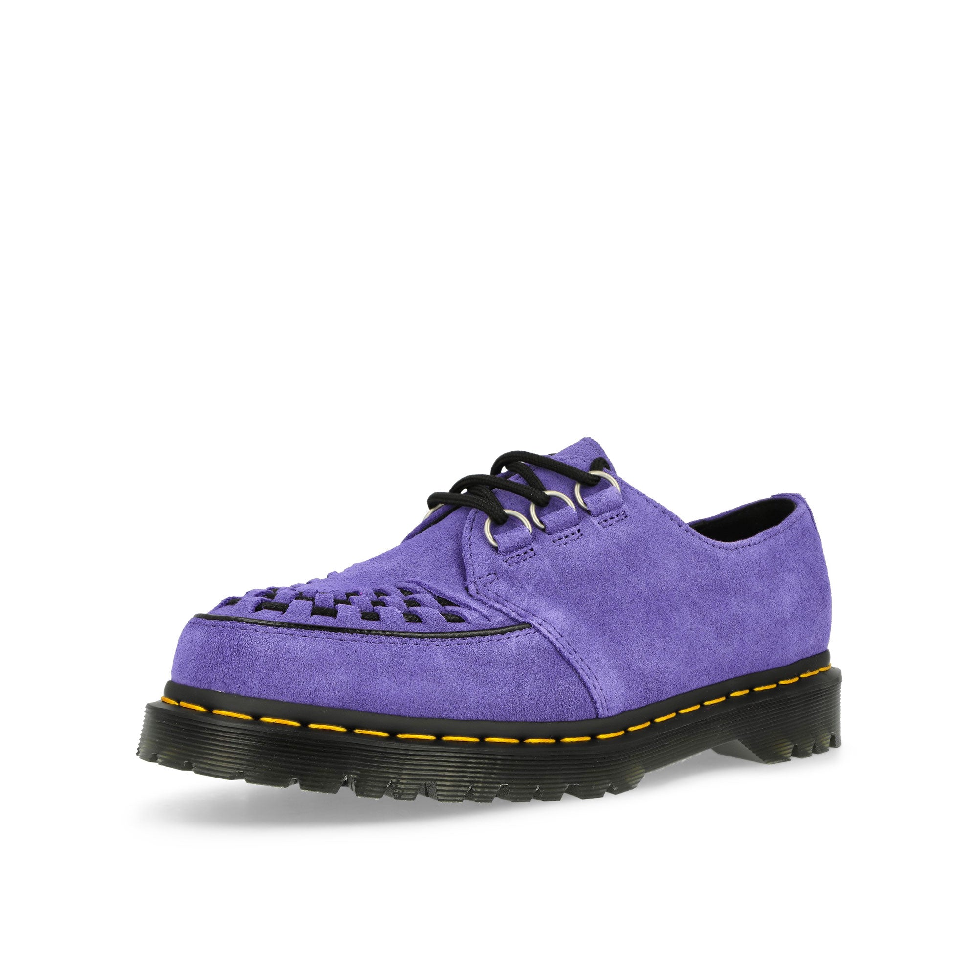 Dr. Martens Ramsey EH Suede Twilight Purple Loafers & Lace ups Close Up | Overkill