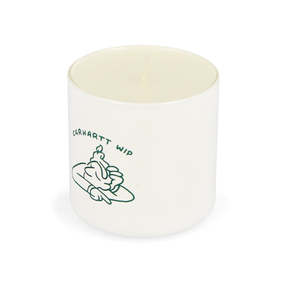 Carhartt WIP Reverse Midgas Fragrance Candle Wax White / Bottle Green Incense & Candles I028741.08.00.06 | Overkill