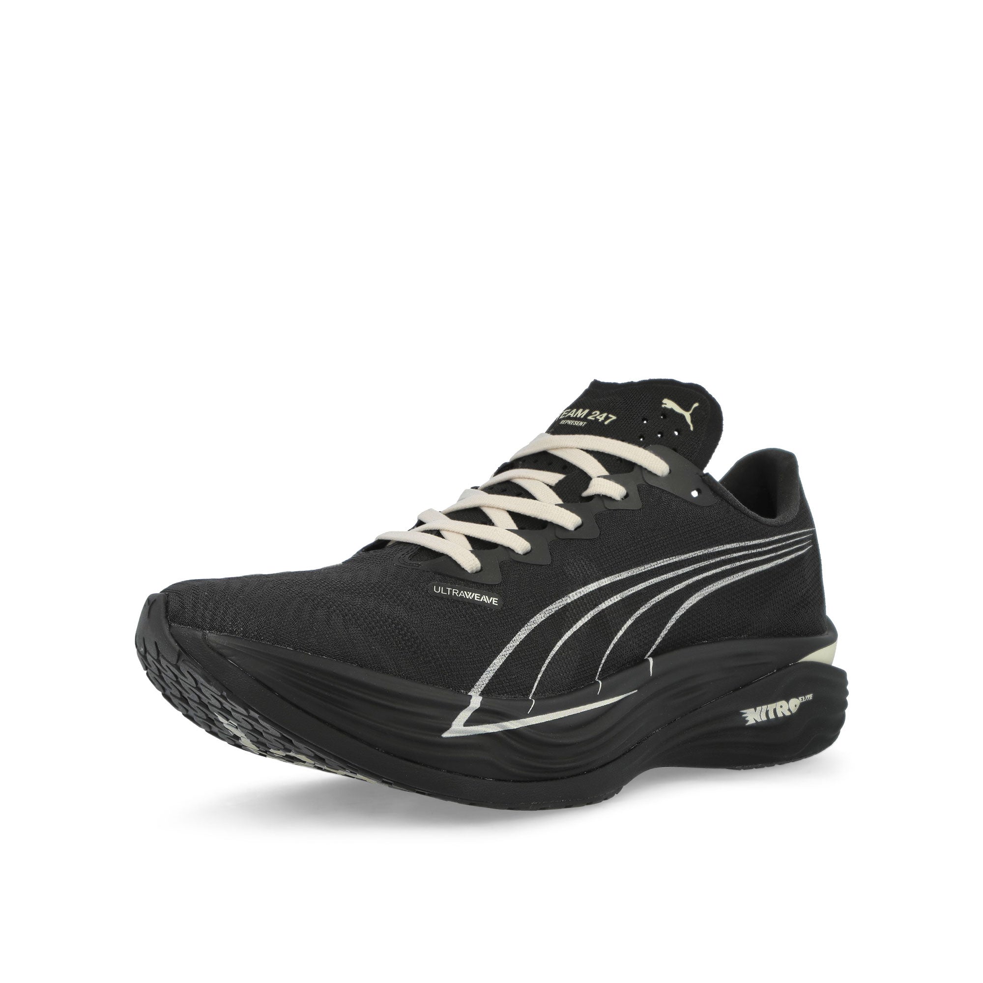 Represent x Puma Deviate Nitro Elite 3 Puma Black - Alpine Snow Low Top Sneakers 406844 01 Close-up | Overkill