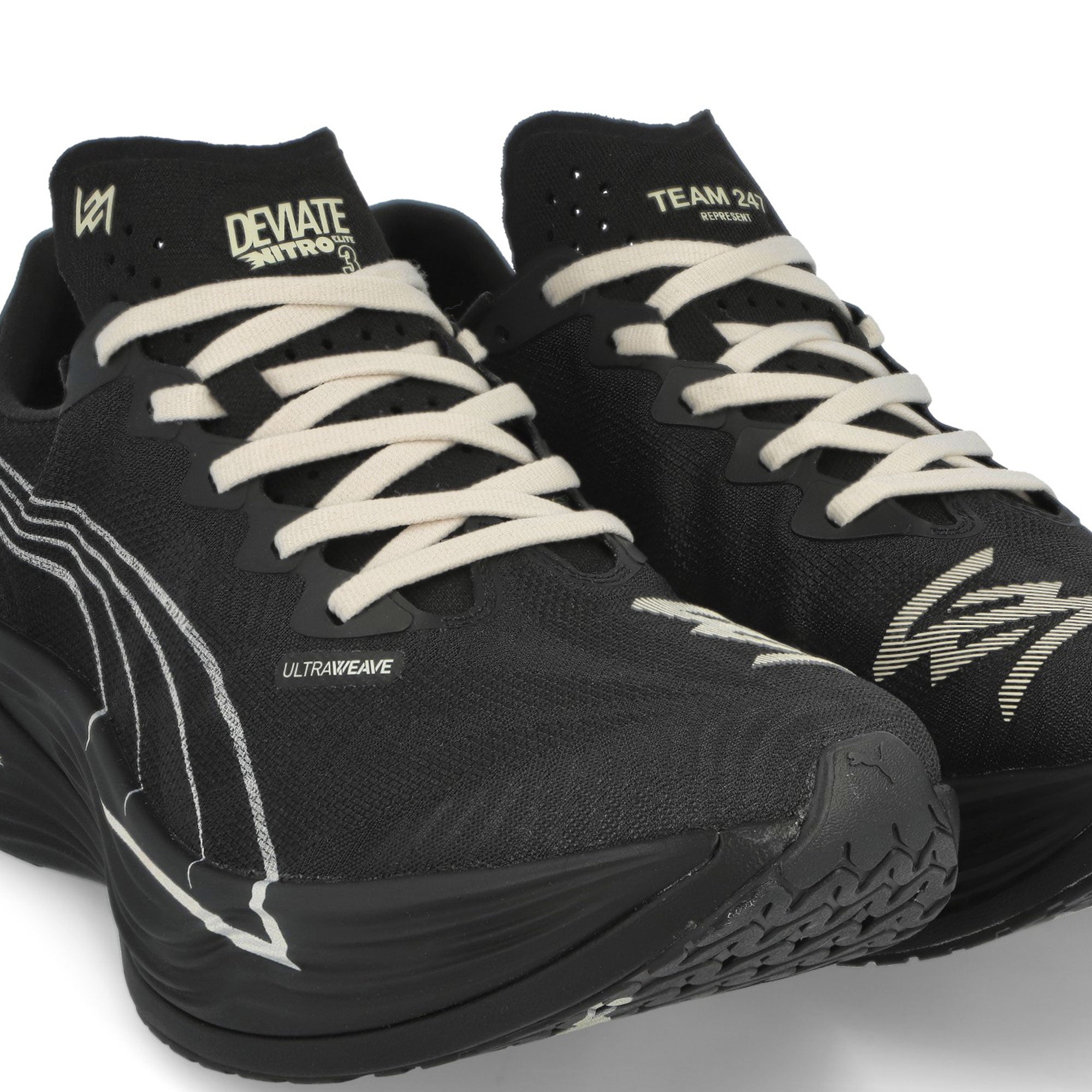Represent x Puma Deviate Nitro Elite 3 Puma Black - Alpine Snow Low Top Sneakers 406844 01 Detailfoto | Overkill