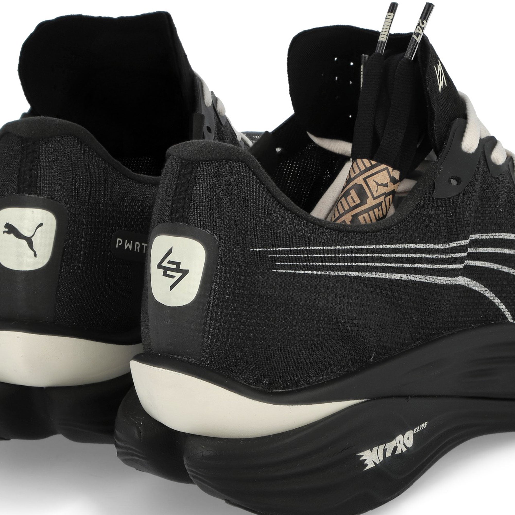 Represent x Puma Deviate Nitro Elite 3 Puma Black - Alpine Snow Low Top Sneakers 406844 01 Detail View 1 | Overkill