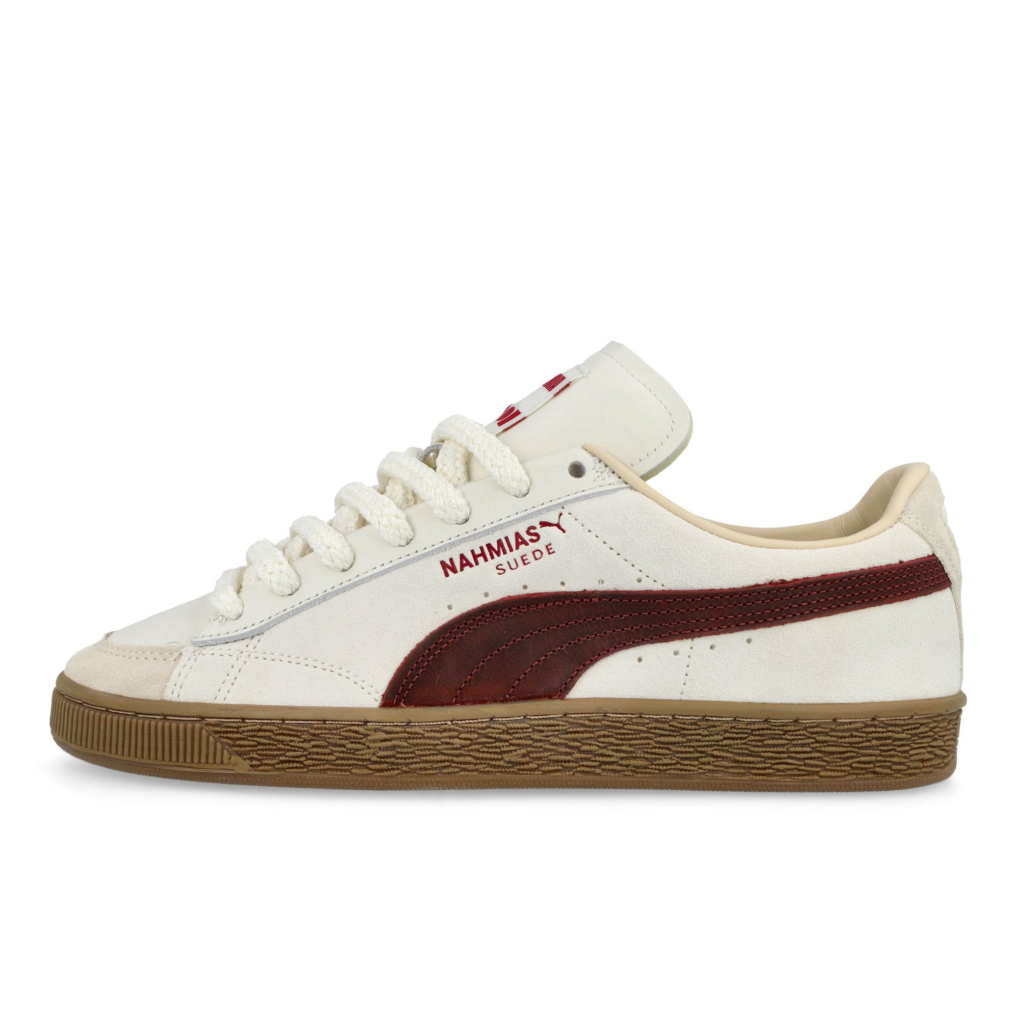 Nahmias x Puma Suede Vintage Red Warm White - Archive Gold - For All Time Red Low Top Sneakers 407025 01 | Overkill