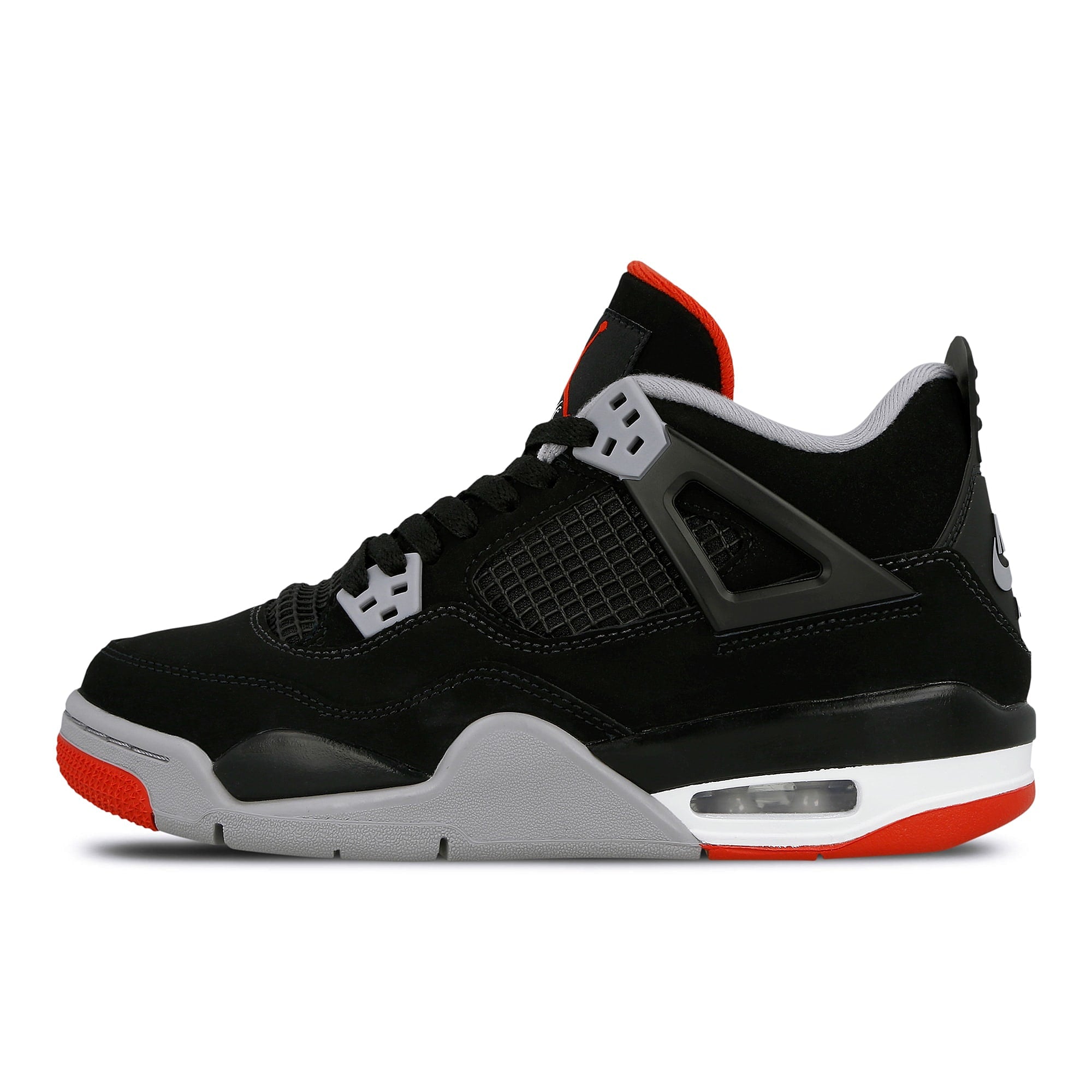 Jordan Air Jordan 4 Retro GS Black / Fire Red - Cement Grey - Summit White Mid Top Sneakers 408452 060 | Overkill