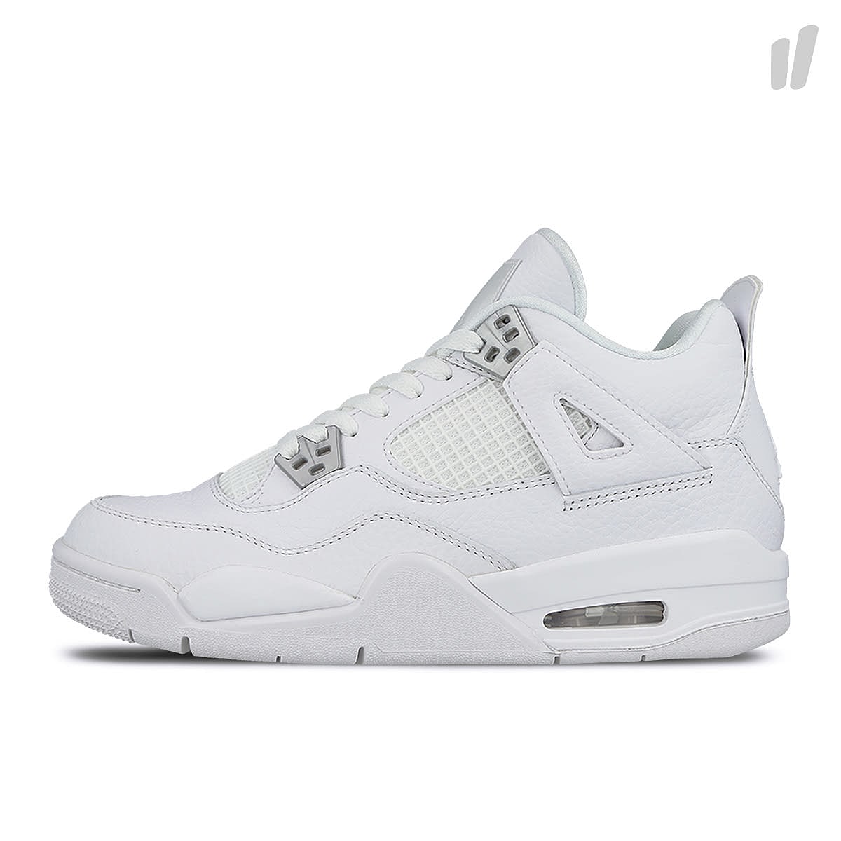 Jordan Air Jordan 4 Retro BG White / Metallic Silver Sneakers 408452 100 | Overkill