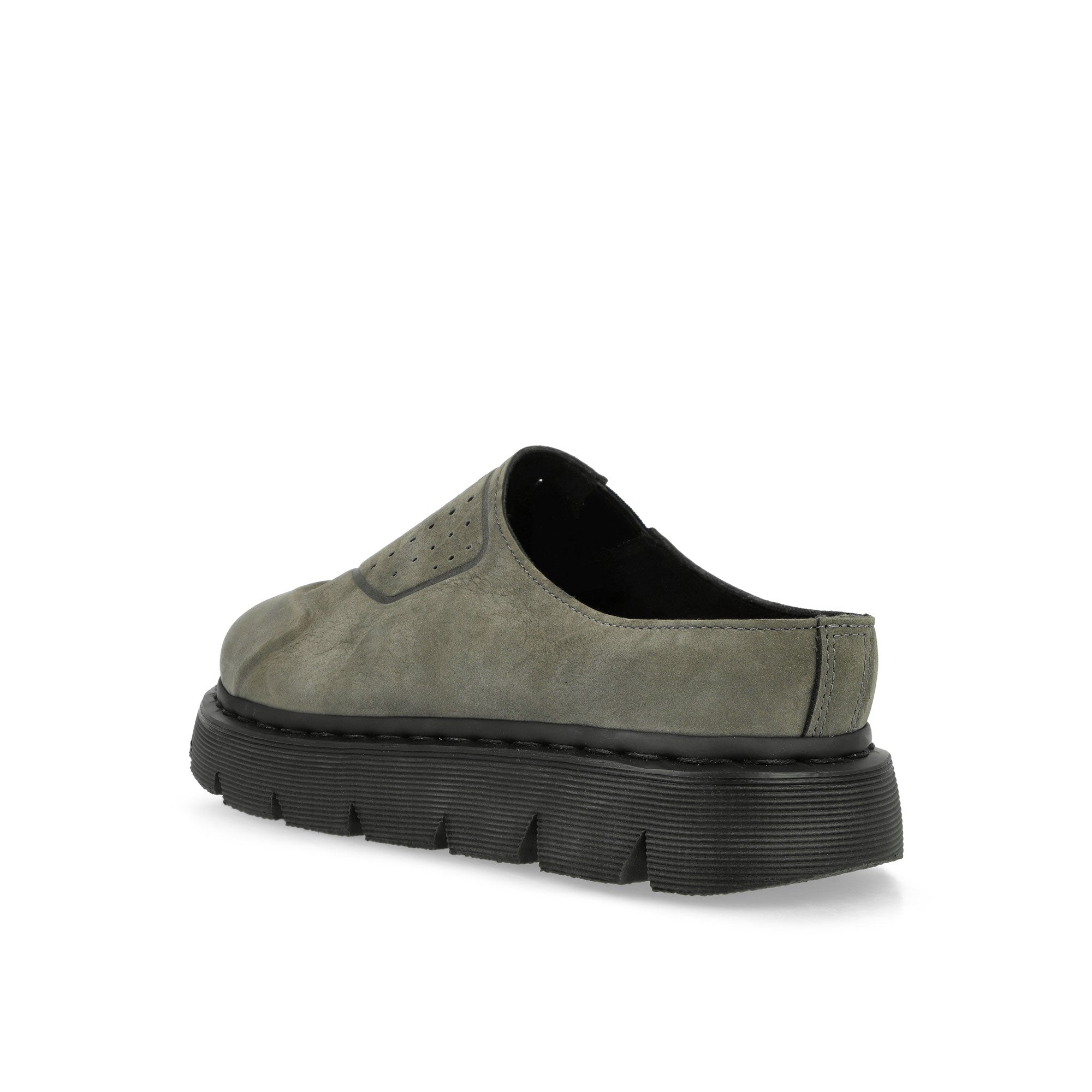 Dr. Martens Vent Xx02 Mule Dark Grey / Milled Nubuk Slides, Sandals & Slippers Close Up | Overkill