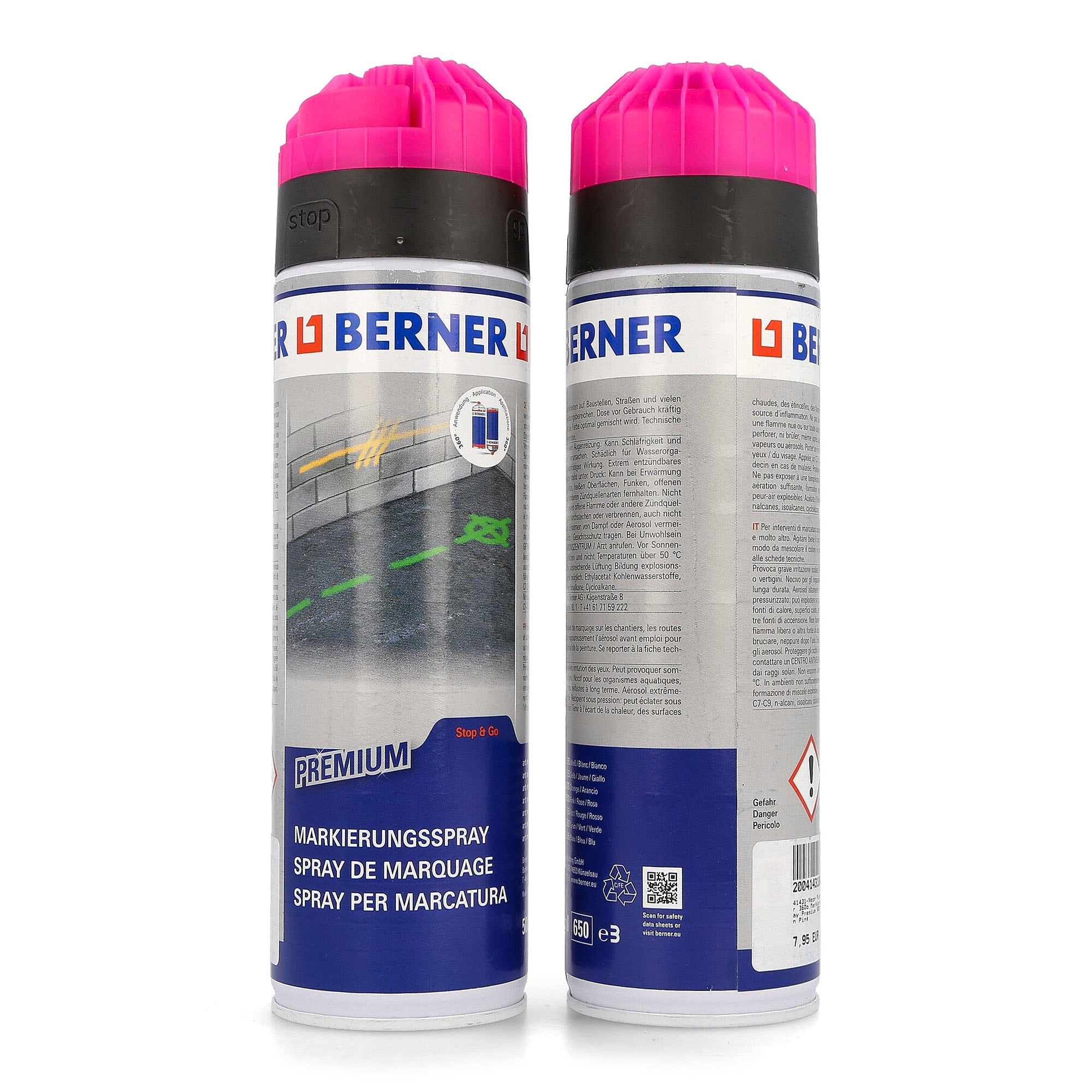Berner 360° Markierungsspray Premium 500 ml Cans 372515 | Overkill
