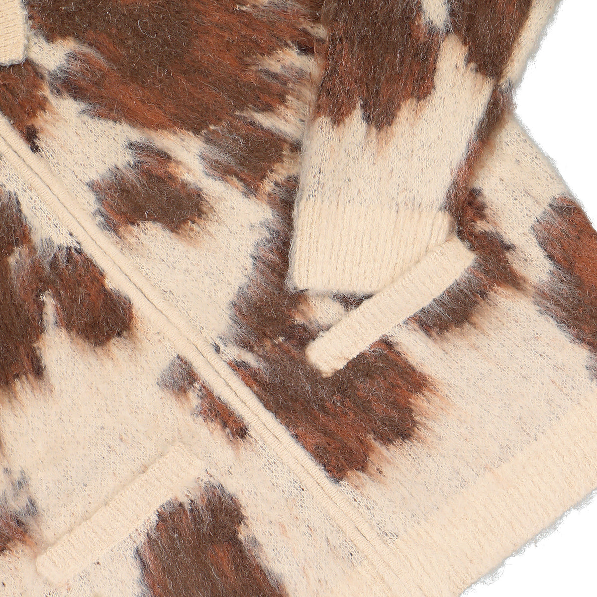 Obey Cow Pattern Zip Sweater Cow Multi cardigan 151010050-COW Detail View 1 | Overkill