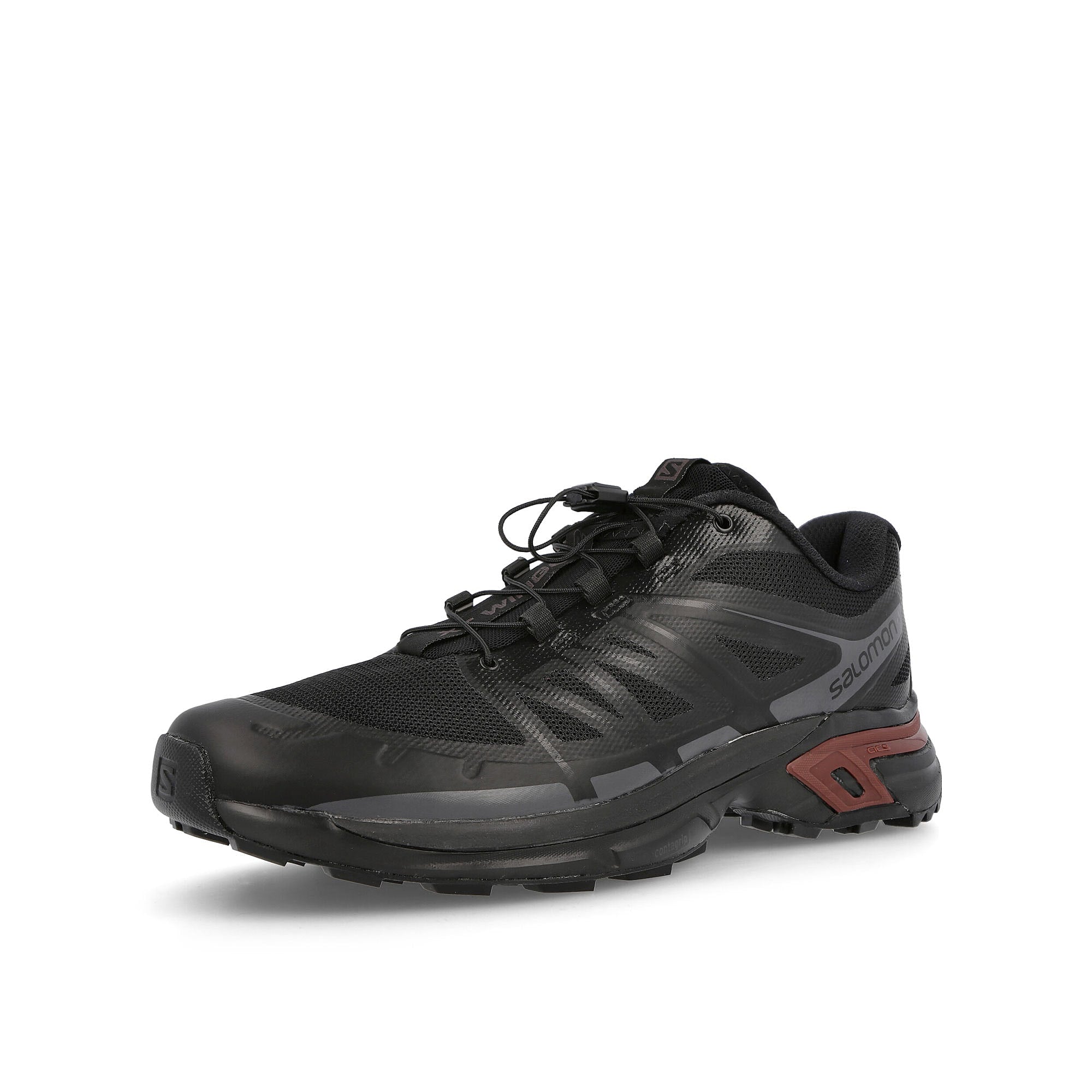 Salomon xt-wings 2 advanced Black-Madder Brown-Phantom Sneakers Close Up | Overkill