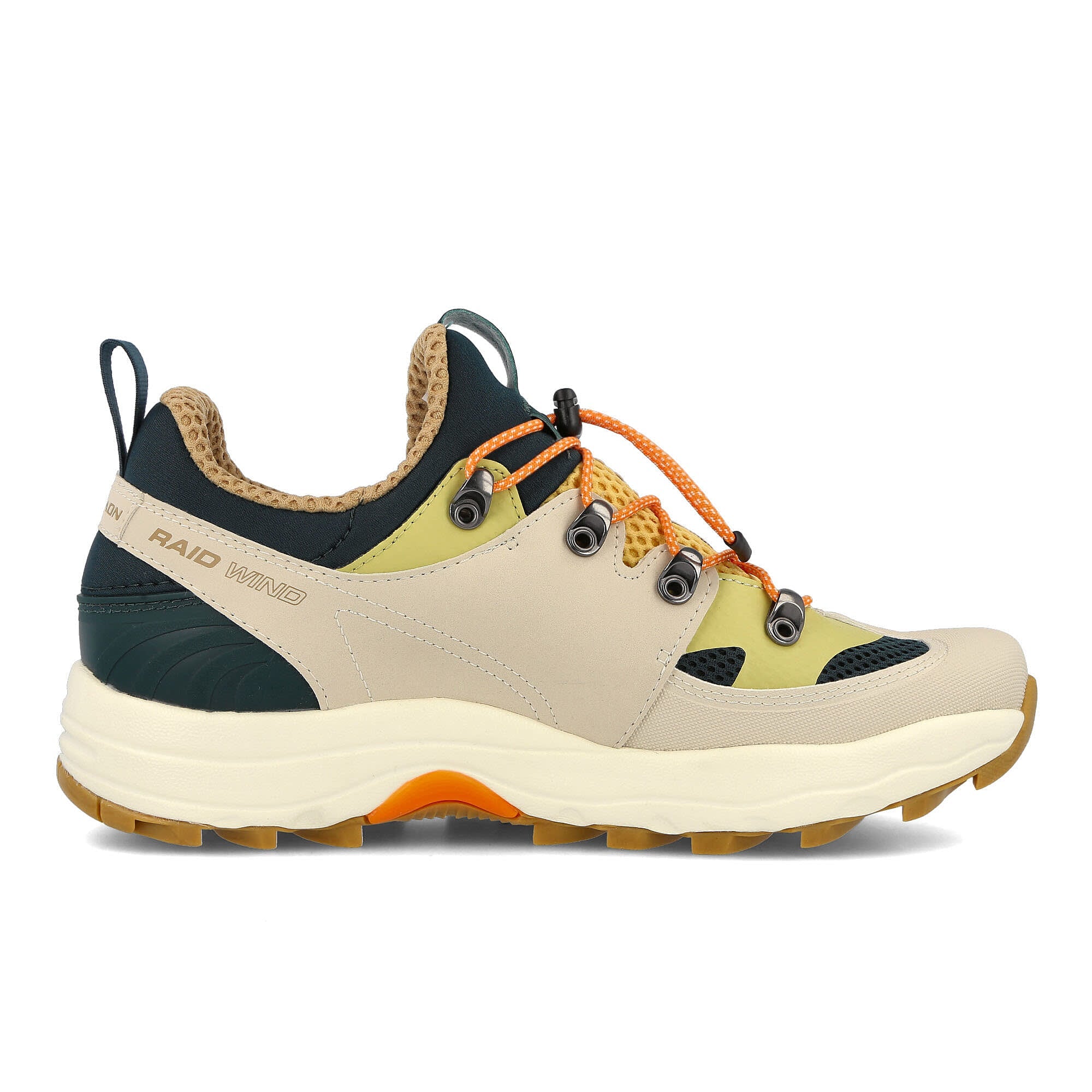 Salomon raid wind Ponderosa Pina-Rainy Day-Vibrant Orange Sneakers Silhouette | Overkill