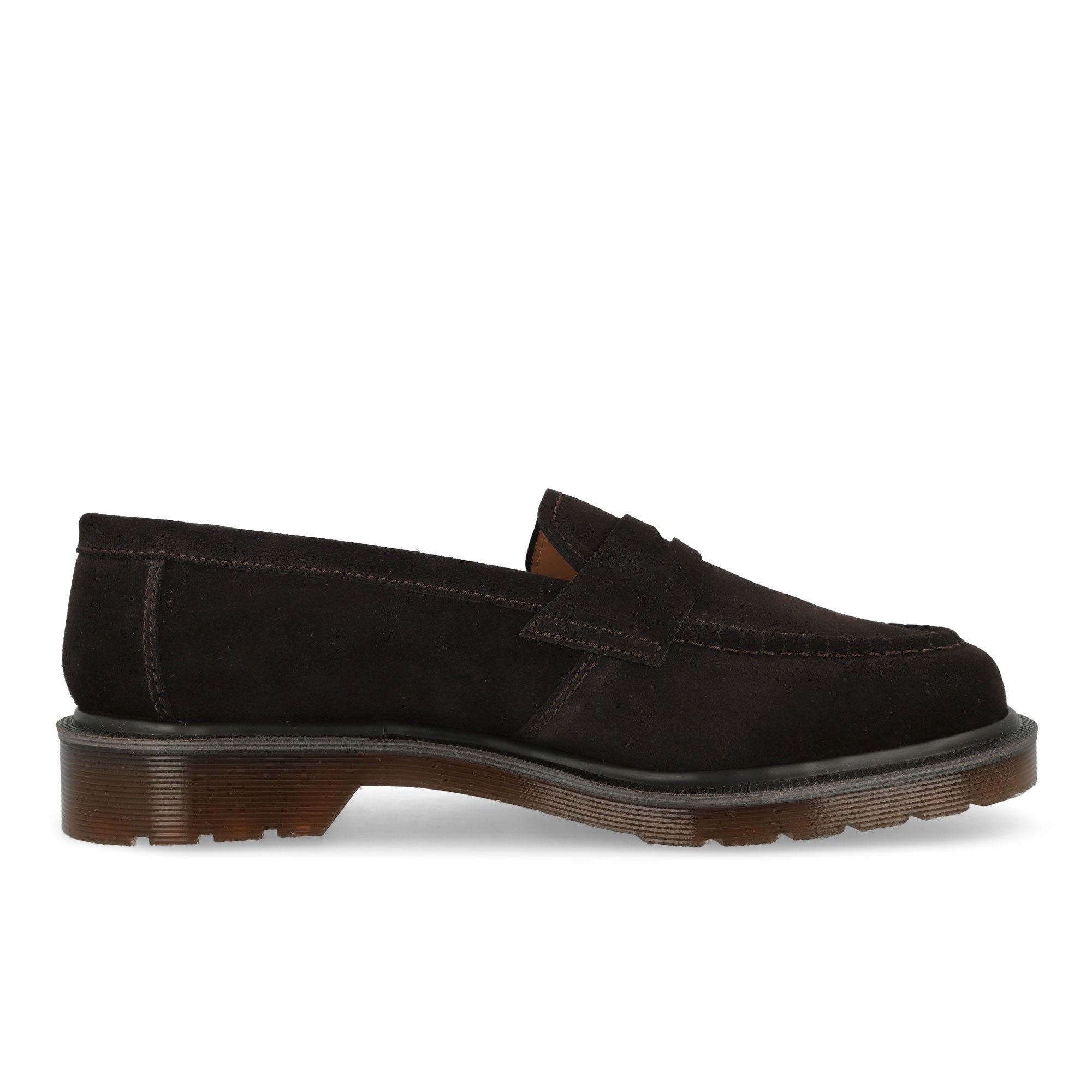 Dr. Martens Delapre Penny Loafer Brindle Brown / Repello Calf Suede MB Loafers & Lace ups 43301201 Silhouette | Overkill