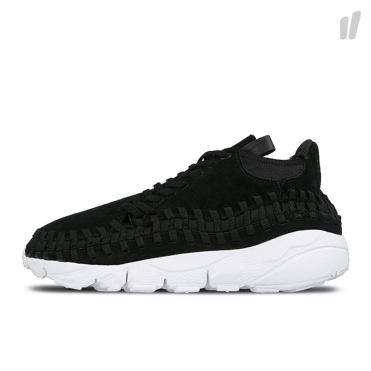Nike air footscape woven chukka Black-Black - White Low Top Sneakers 443686 004 | Overkill