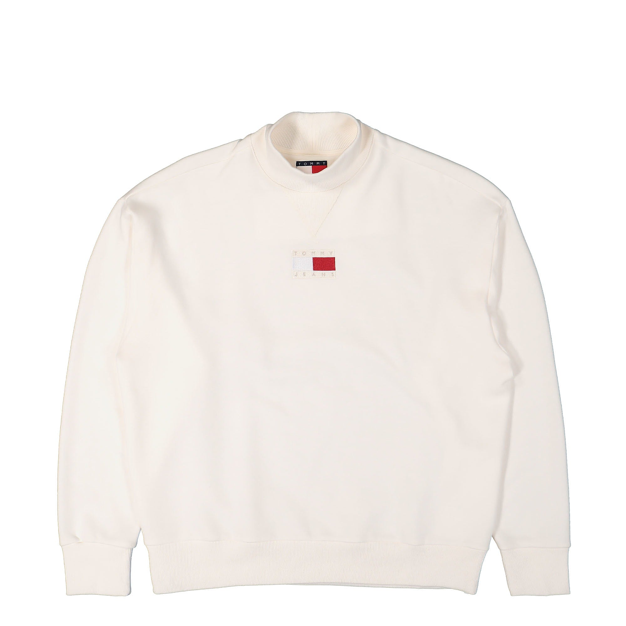 Tommy Jeans TJCU Mock Neck Sweatshirt Ancient White Sweatshirts DM0DM156162YBH | Overkill