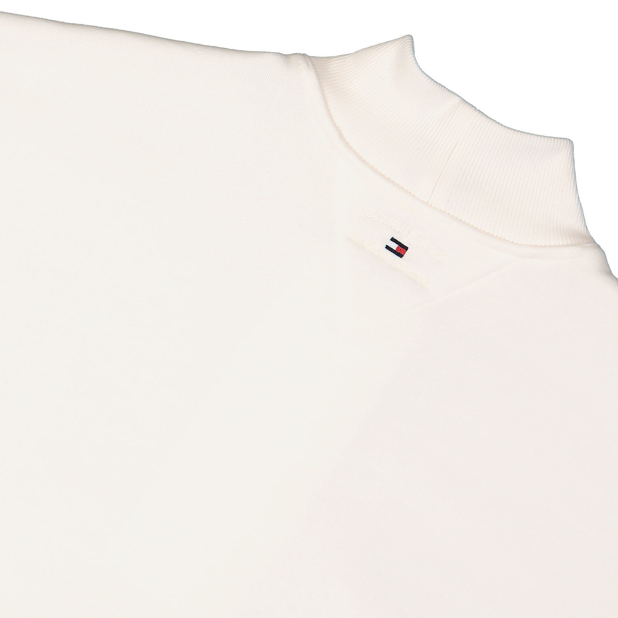 Tommy Jeans TJCU Mock Neck Sweatshirt Ancient White Sweatshirts Detailfoto | Overkill