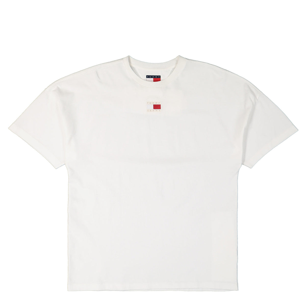 Tommy Jeans TJCU Split HEM Flag Tee Ancient White T-Shirts DM0DM15170YBH | Overkill