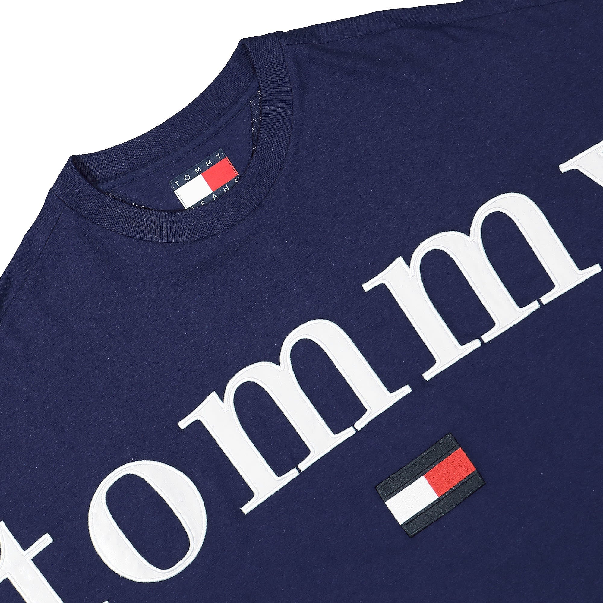 Tommy Jeans TJCU Split HEM Tommy Tee Yale Navy T-Shirts Detailfoto | Overkill