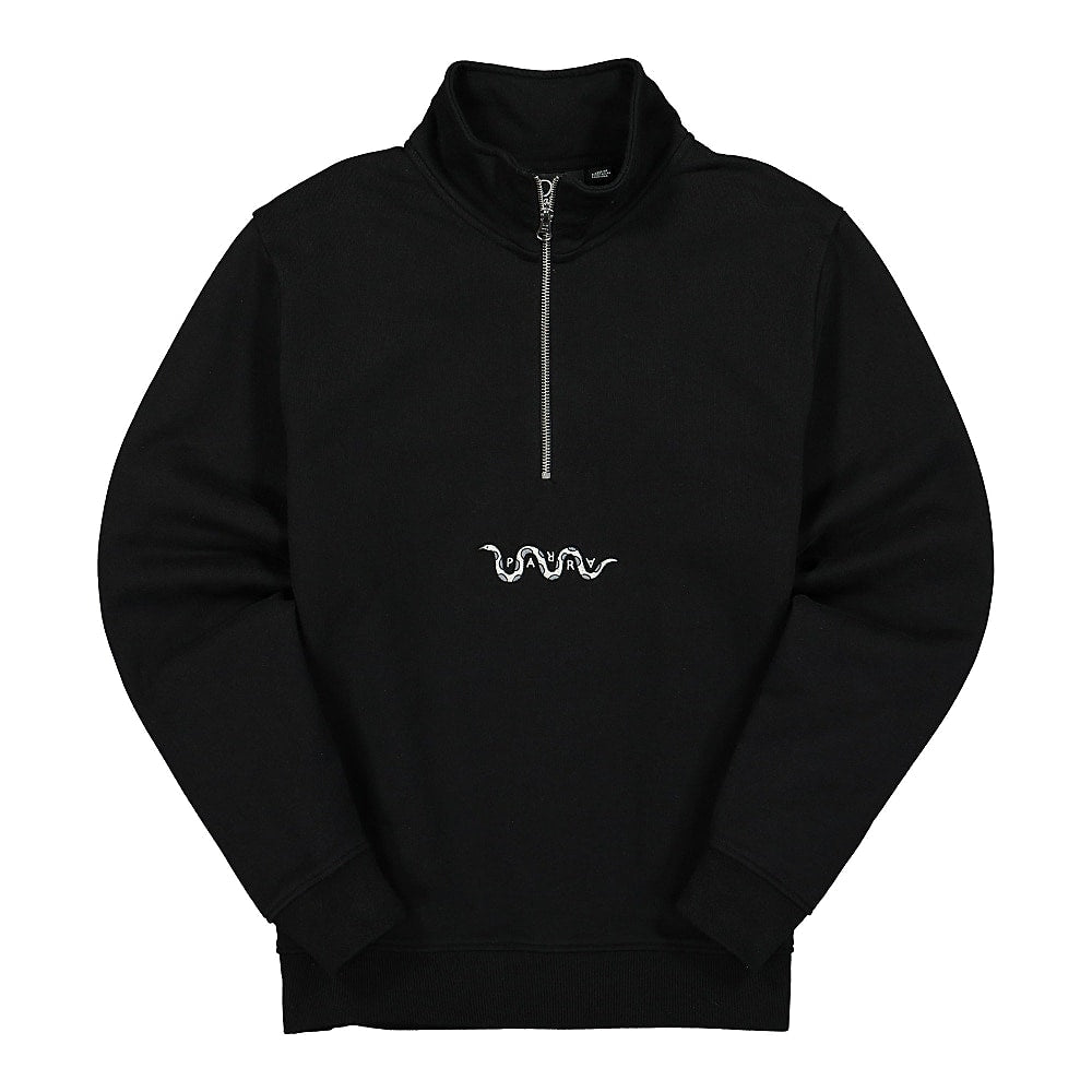 Parra Snaked 1/4 Zip Sweatshirt Black Sweatshirts 45050 | Overkill