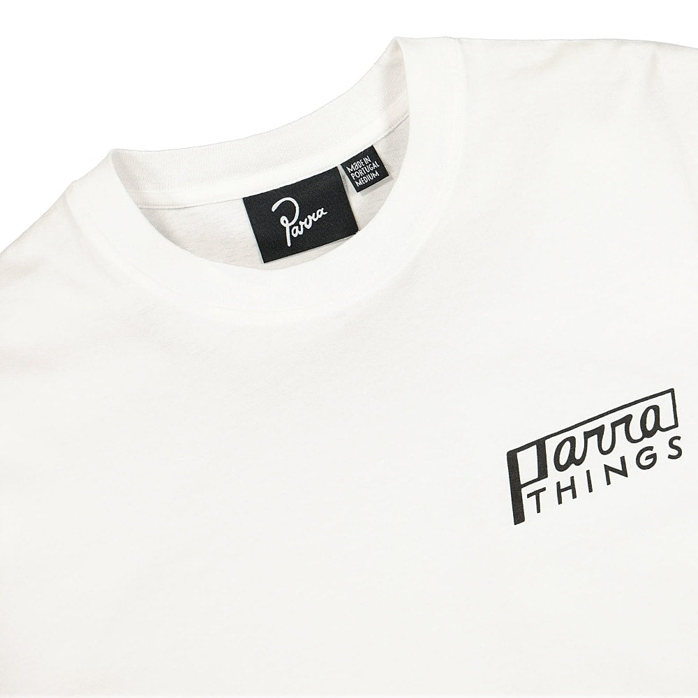 Parra Parra Things Longsleeve T-Shirt White Longsleeves Close-up | Overkill