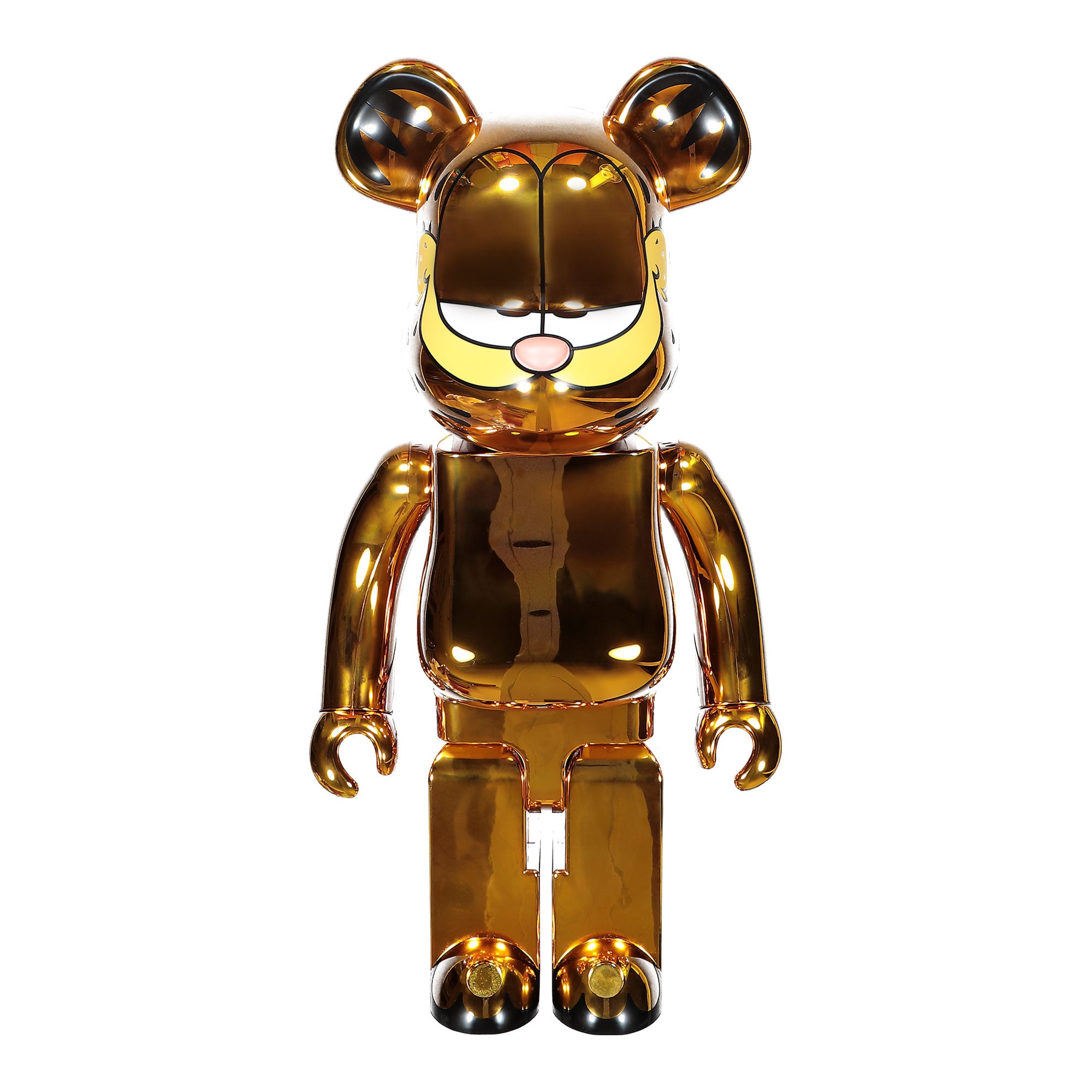 Medicom Be@rbrick Garfield Gold Chrome Version 1000% Multicolor Collectibles & Toys MBGGCV1000 | Overkill