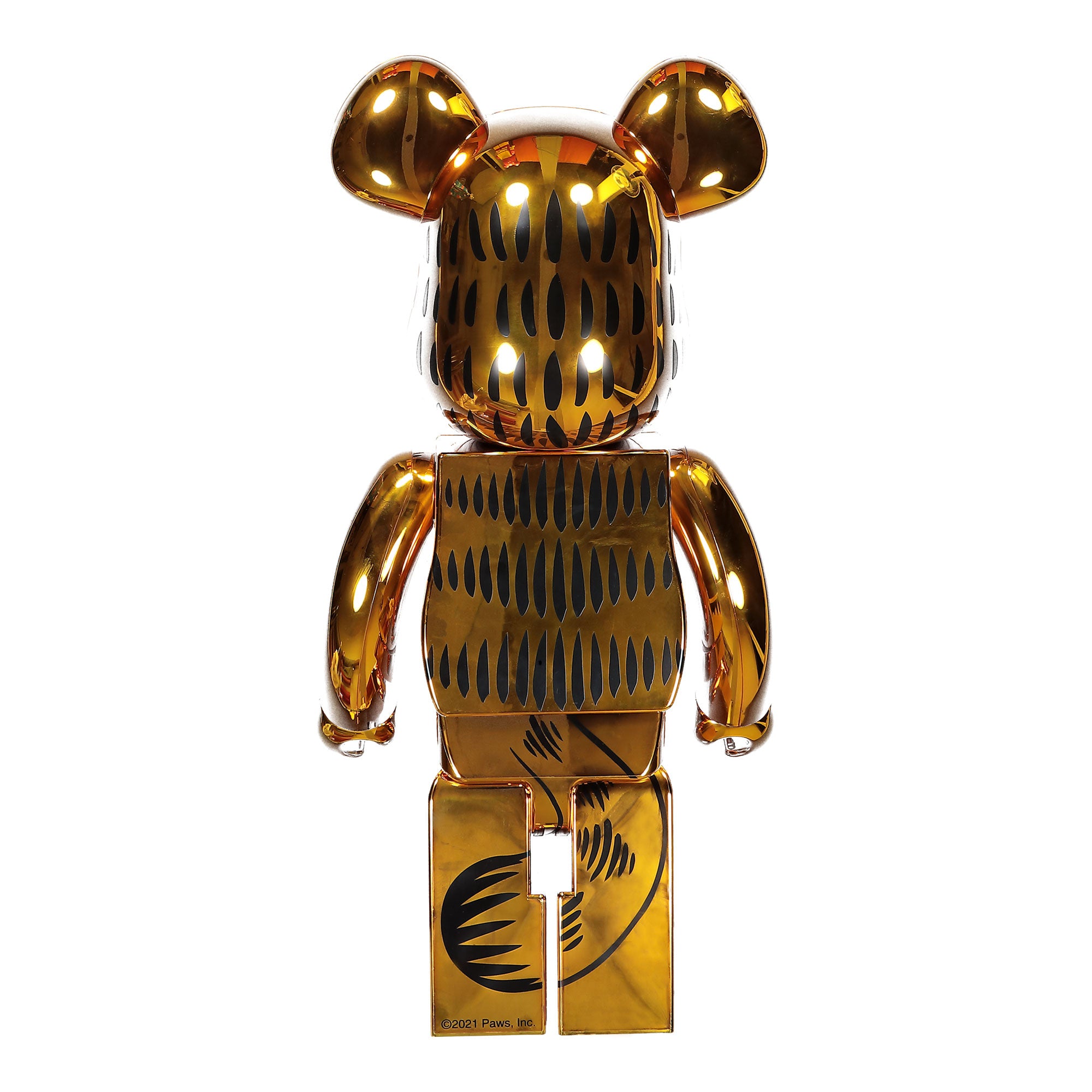 Medicom Be@rbrick Garfield Gold Chrome Version 1000% Multicolor Collectibles & Toys Material | Overkill