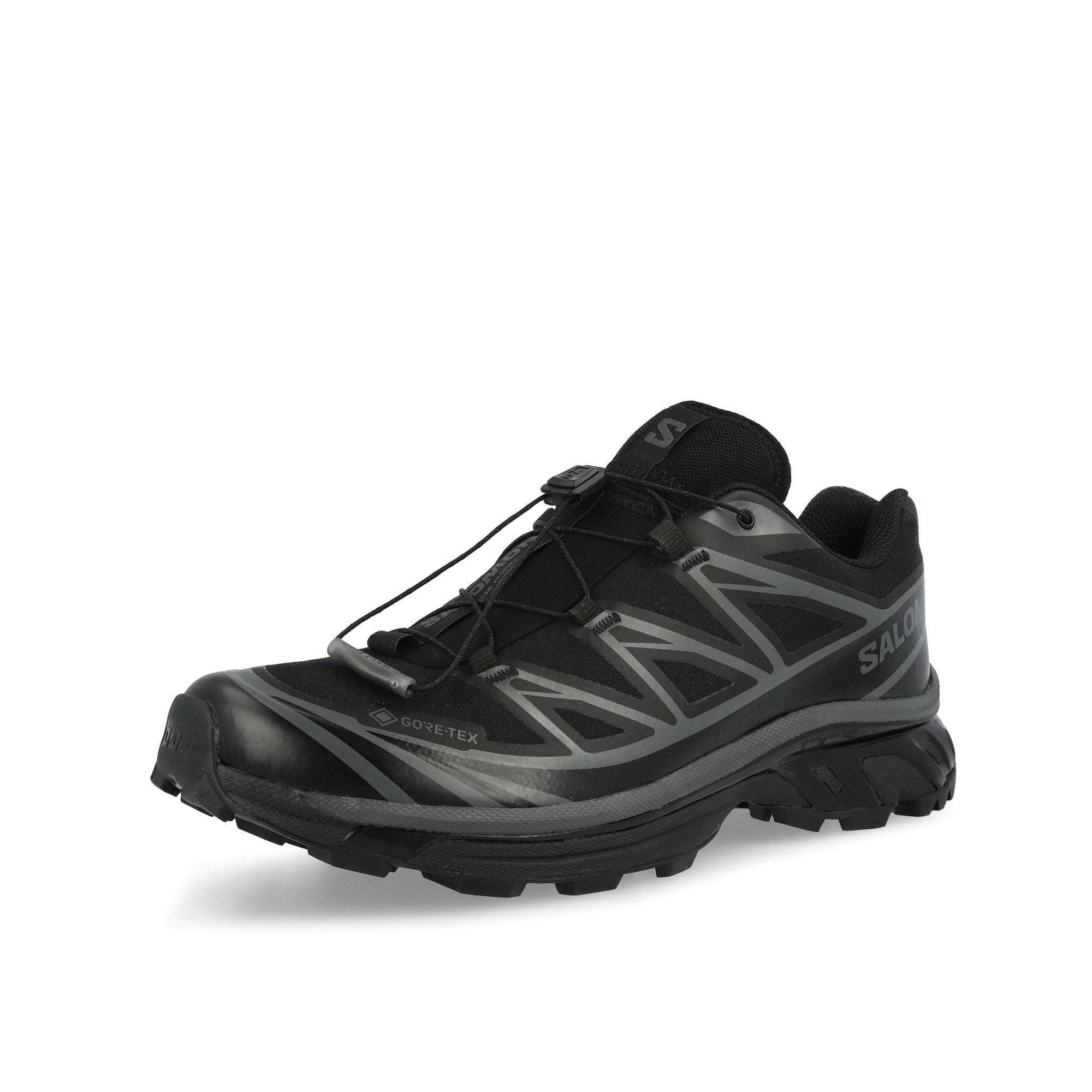 Salomon XT-6 GTX Black / Black / Asphalt sneaker 454169 Close-up | Overkill
