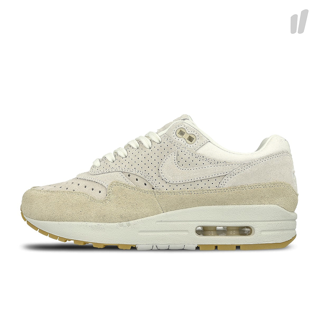 Nike wmns air max 1 premium Sail / Sail - Fossil - Gum Light Brown Low Top Sneakers 454746 110 | Overkill