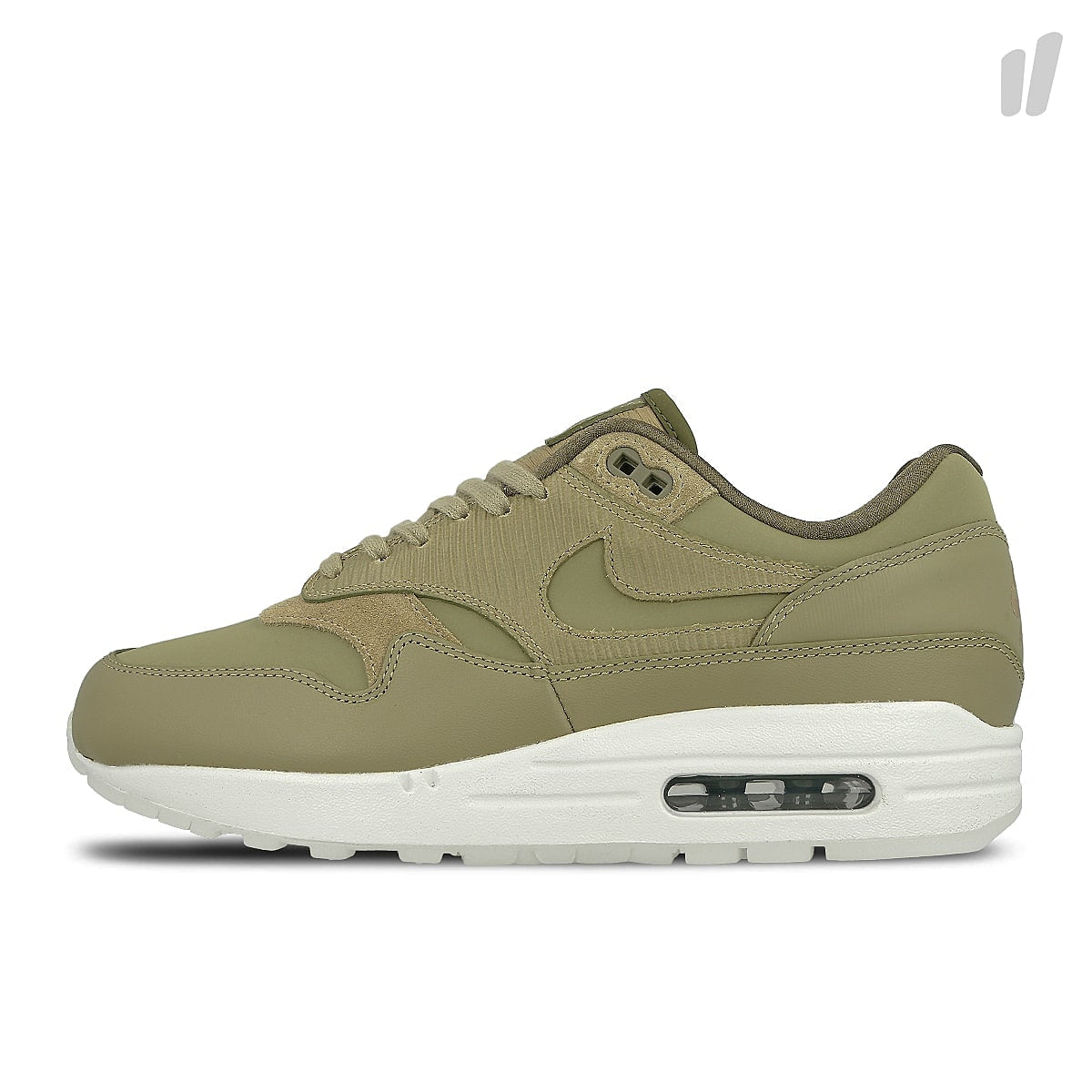 Nike wmns air max 1 premium Neutral Olive-Neutral Olive - Medium Olive Low Top Sneakers 454746 205 | Overkill