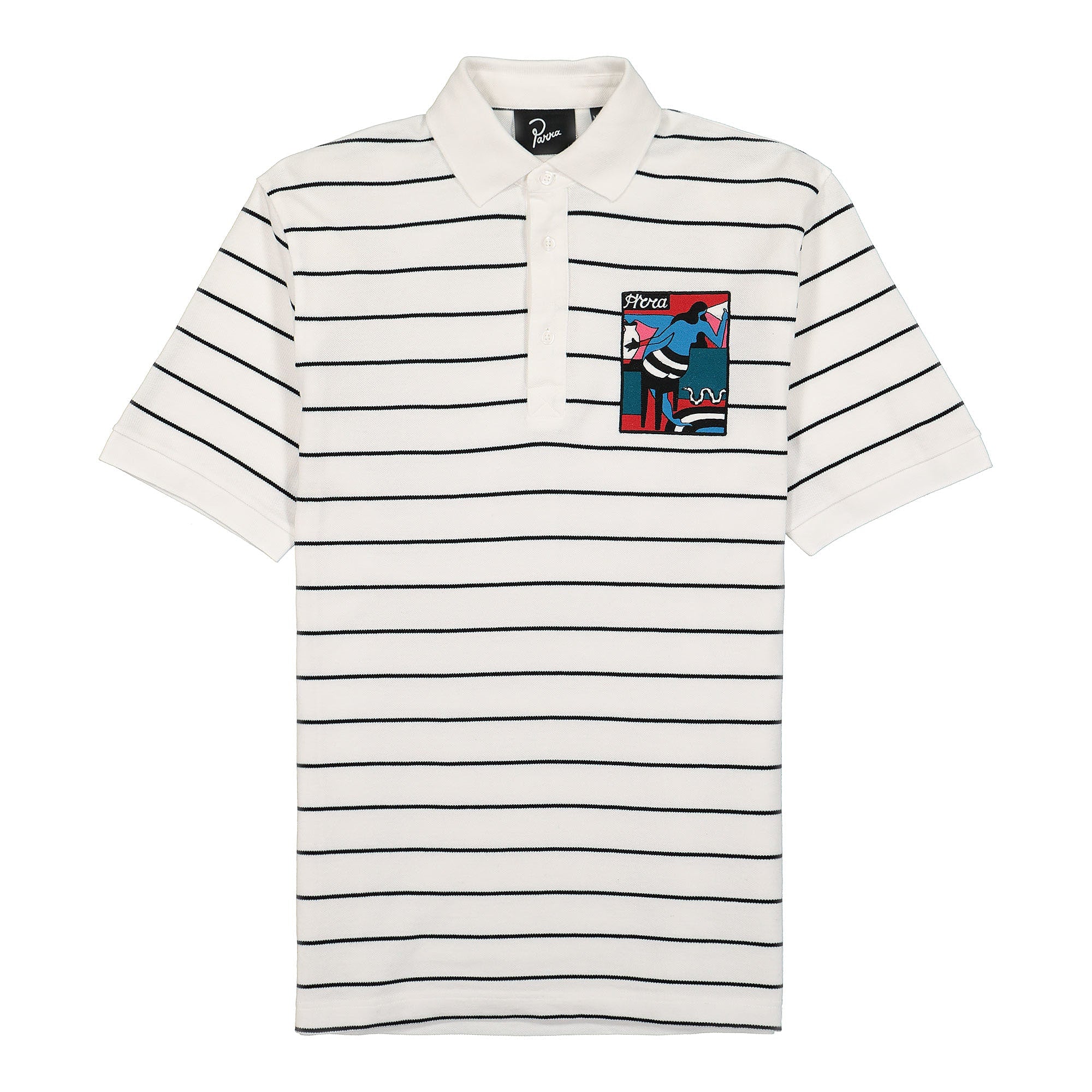 Parra Bar Messy Polo Shirt White Polo Shirts 45480 | Overkill