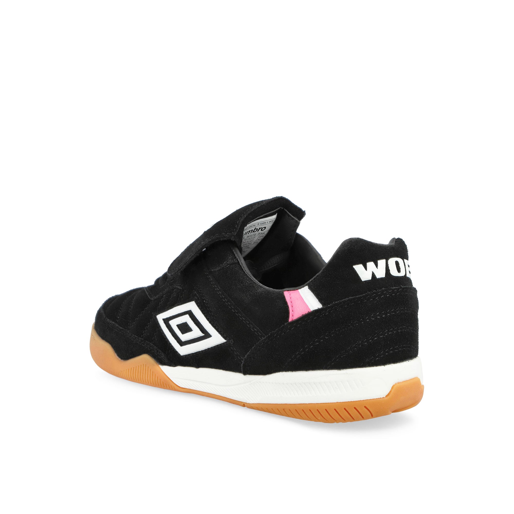 Woei x Umbro Speciali TR Suede Black / White / Pink Low Top Sneakers 45574U-4EK Detailfoto | Overkill
