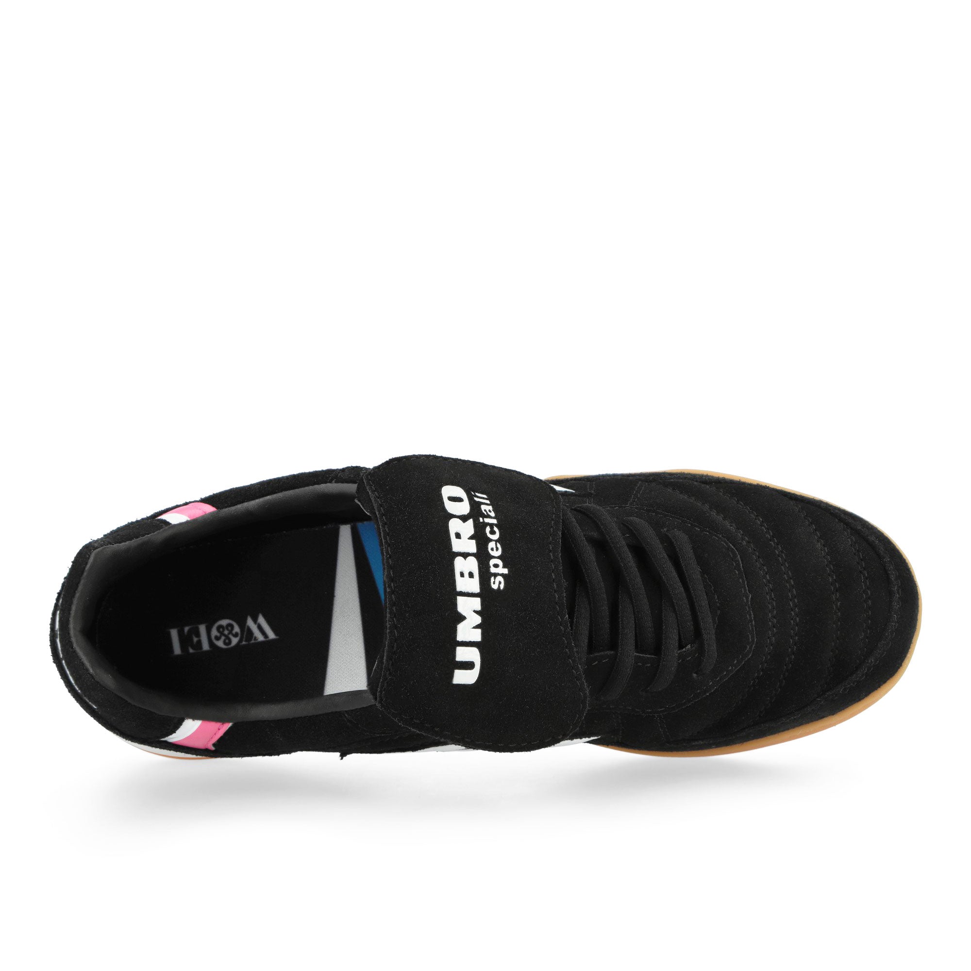 Woei x Umbro Speciali TR Suede Black / White / Pink Low Top Sneakers 45574U-4EK Detail View 2 | Overkill