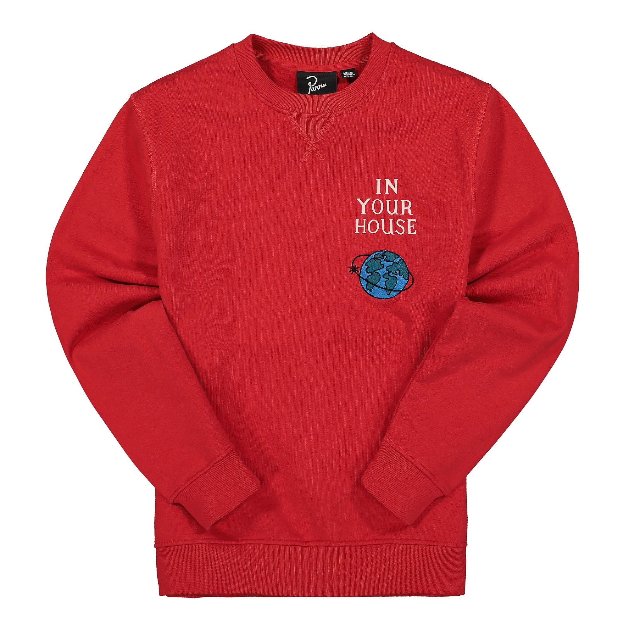 Parra Systems Logo Crew Neck Sweatshirt Red Sweatshirts 46220 | Overkill