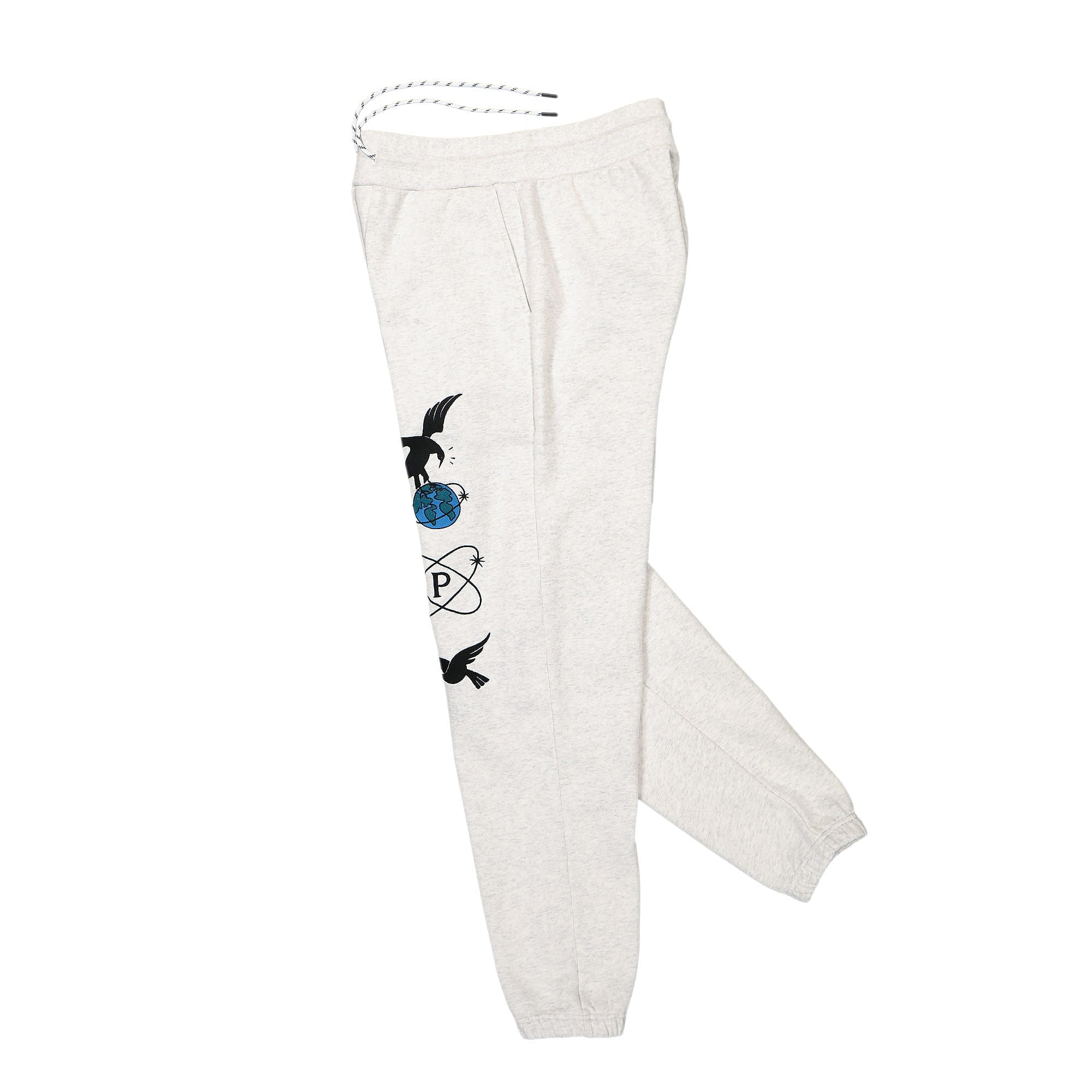 Parra Bird Systems Sweat Pants Ash Grey Sweat & Track Pants Close-up | Overkill