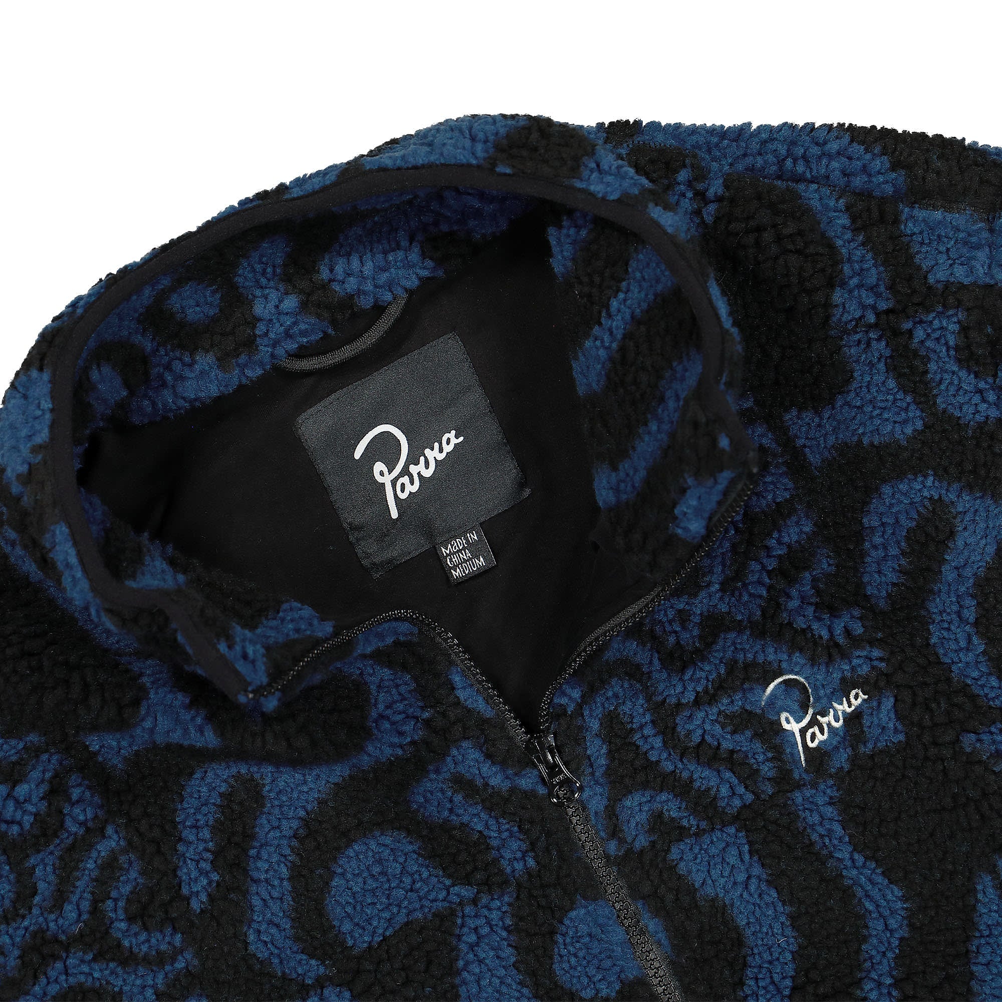 Parra Duo Gem Stone Sherpa Fleece Jacket Multi Fleece Jackets Close-up | Overkill