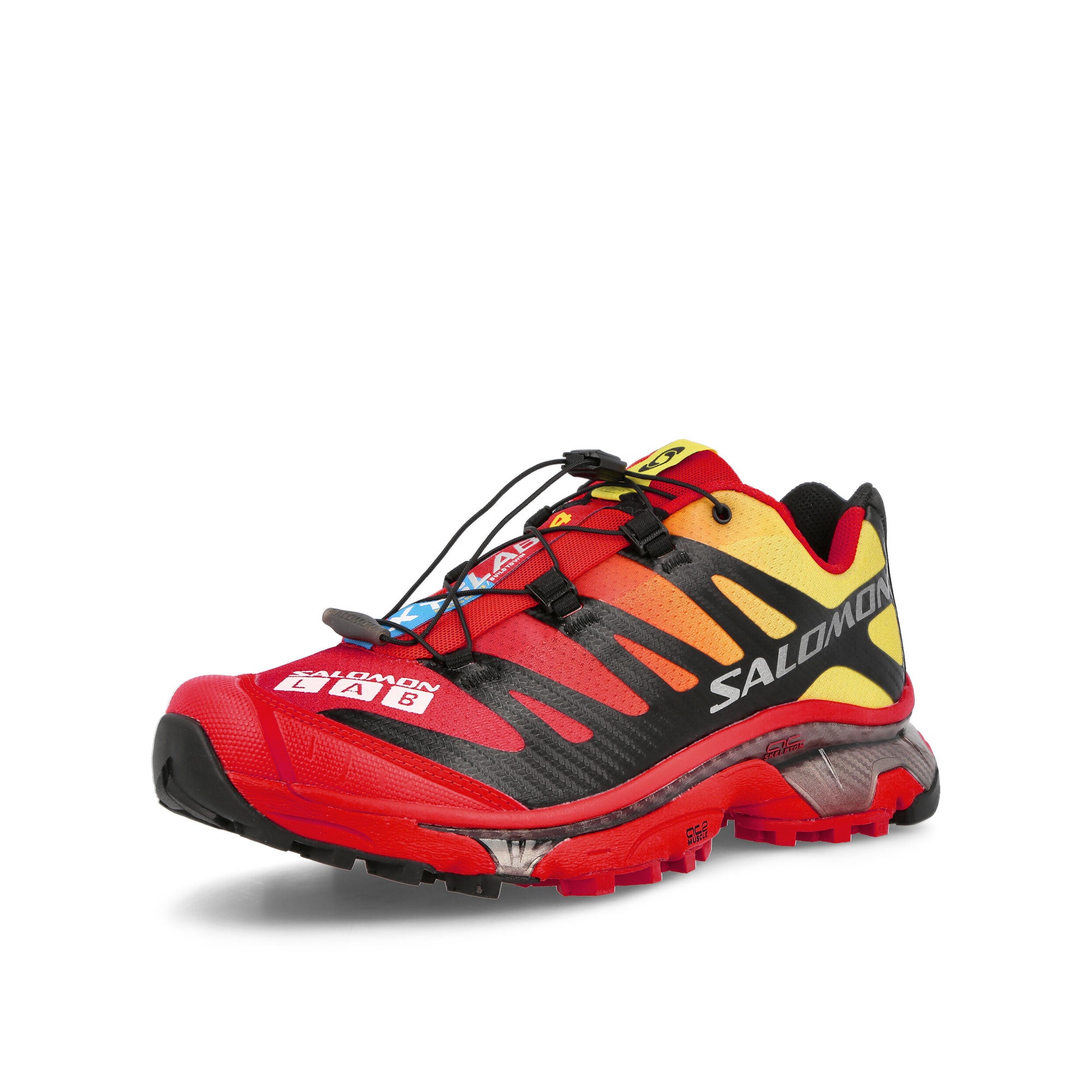 Salomon XT-4 OG Fiery Red-Black-Empire Yellow Sneakers Close Up | Overkill