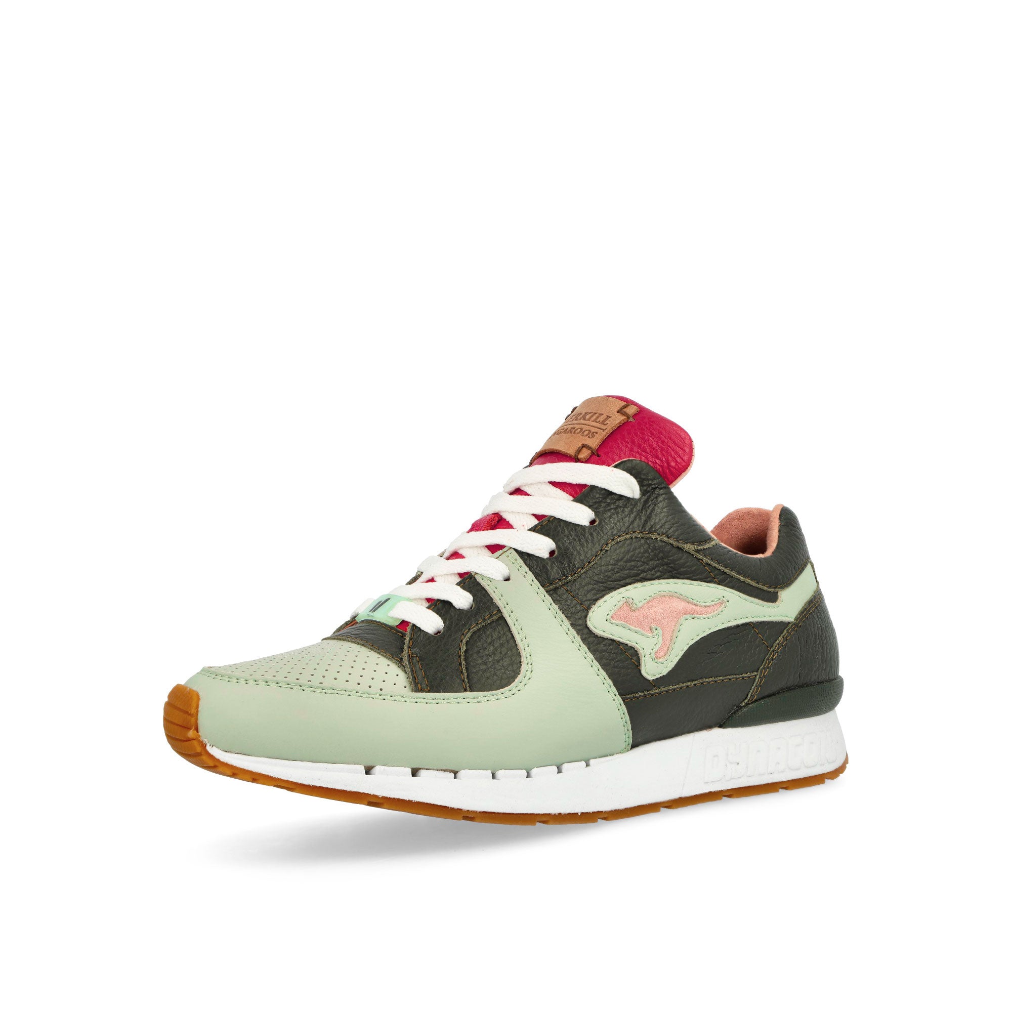 KangaROOS Coil-R1 Adam Green-Red Low Top Sneakers Close Up | Overkill