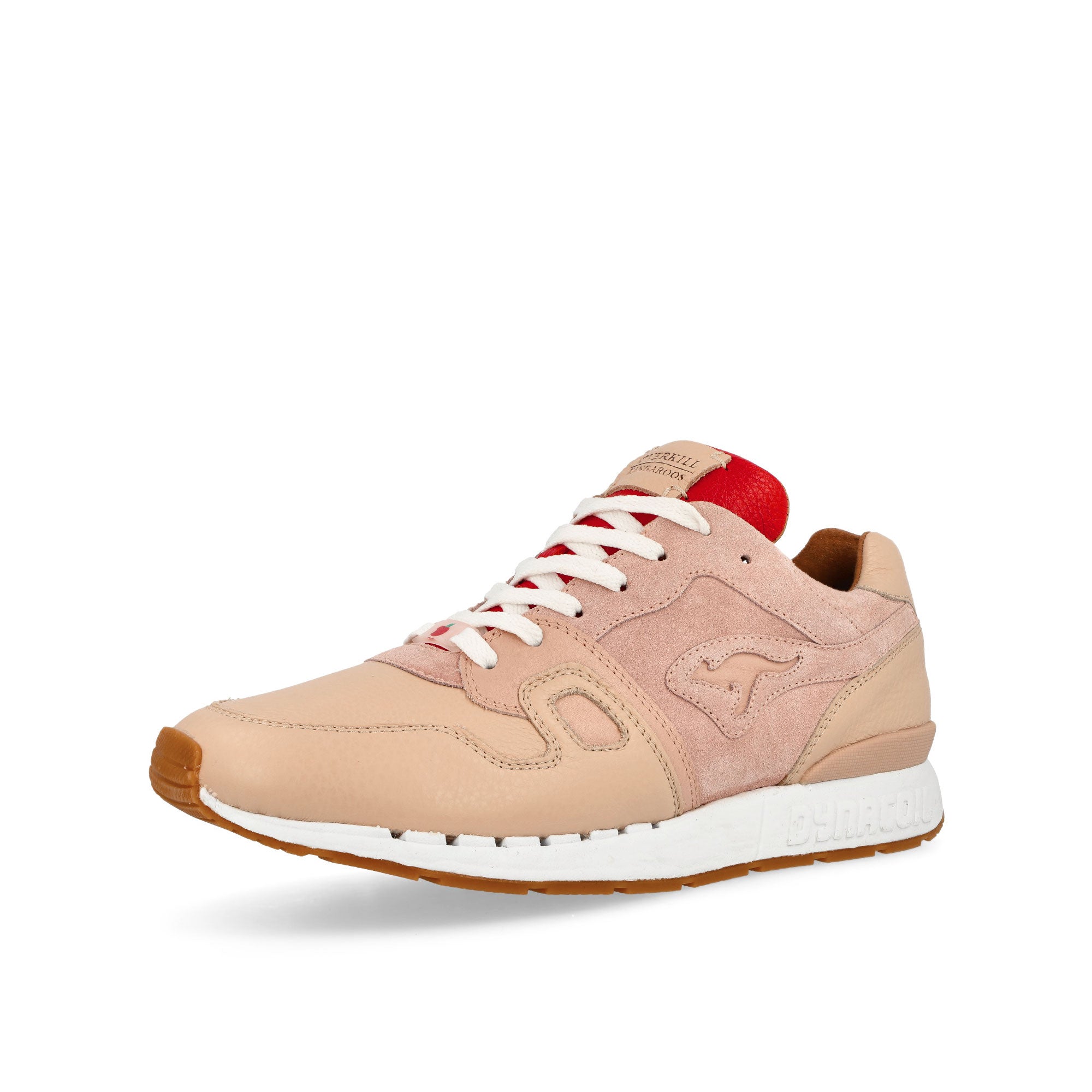 KangaROOS Omnicoil Eve Cream-Red Low Top Sneakers Close Up | Overkill