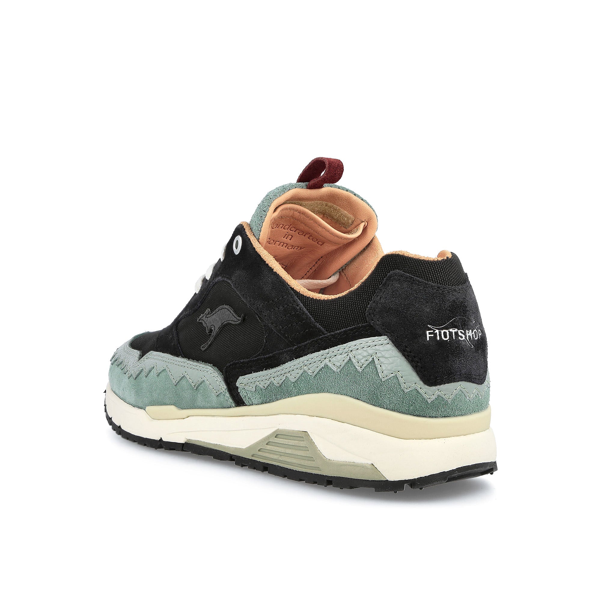 KangaROOS Footshop x KangaROOS Jubilee Jet Black-Mint Sneakers Material | Overkill