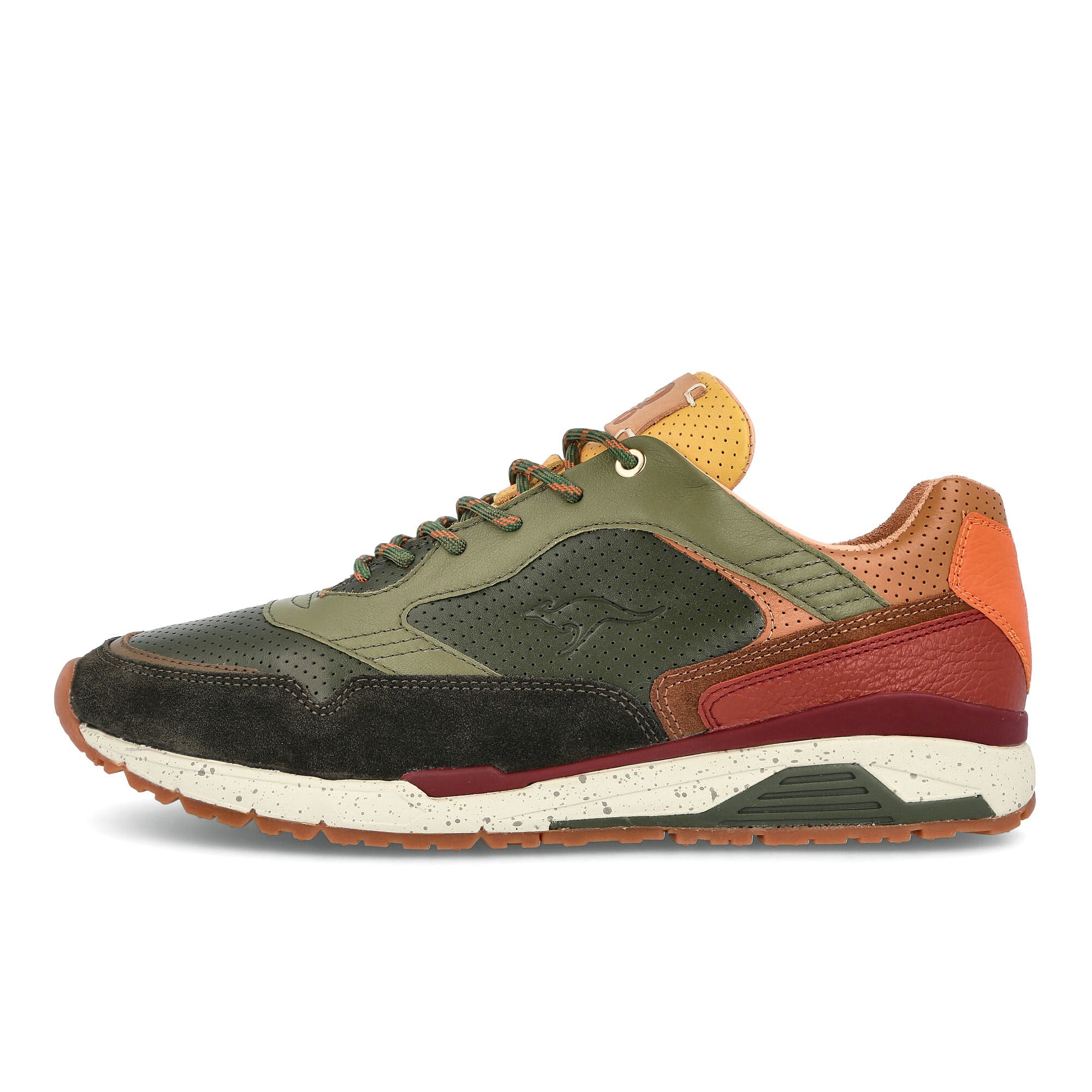 KangaROOS Kish Kash x Sneakerqueen x KangaROOS ROOSunited Forest Green-Saddle Brown Sneakers | Overkill