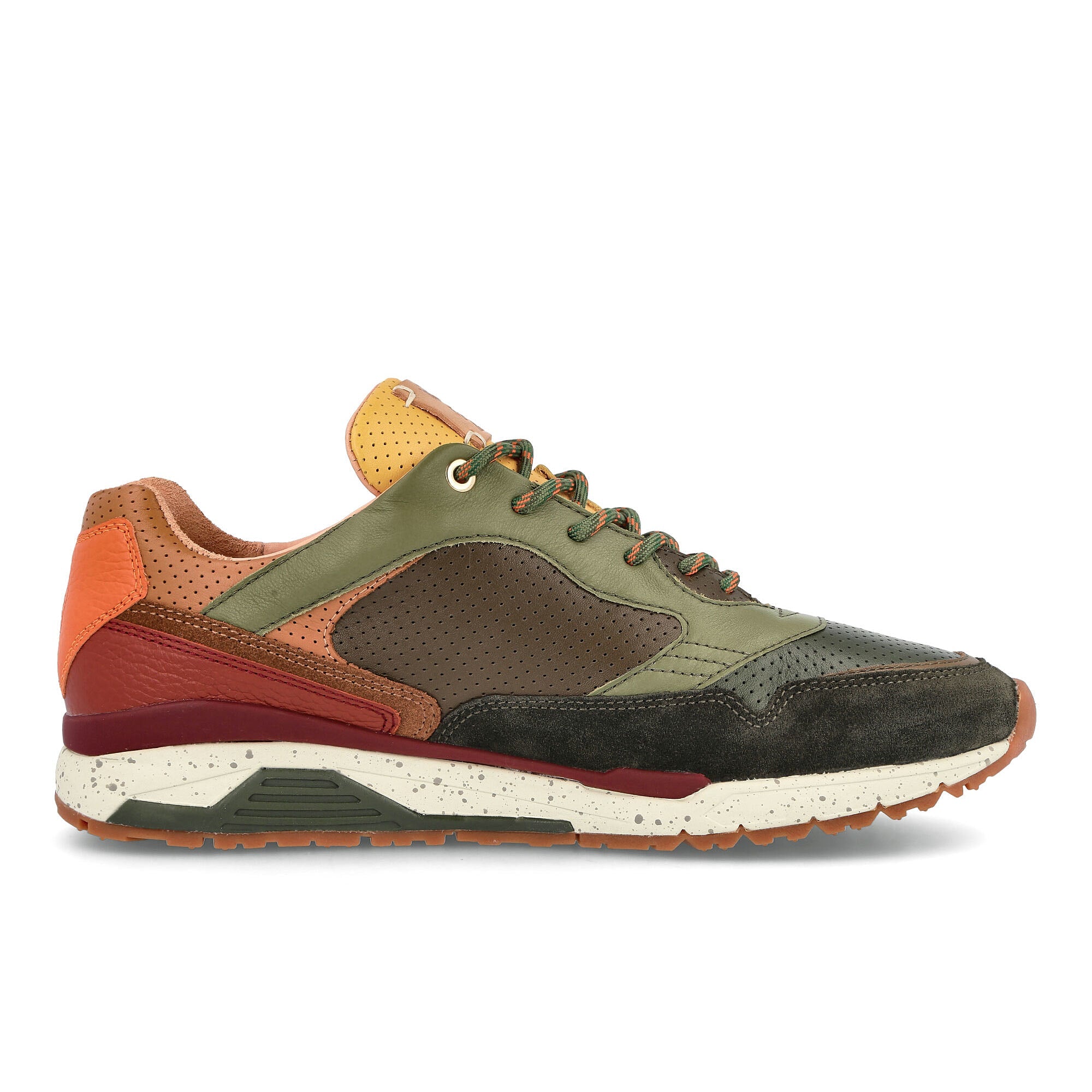 KangaROOS Kish Kash x Sneakerqueen x KangaROOS ROOSunited Forest Green-Saddle Brown Sneakers Silhouette | Overkill