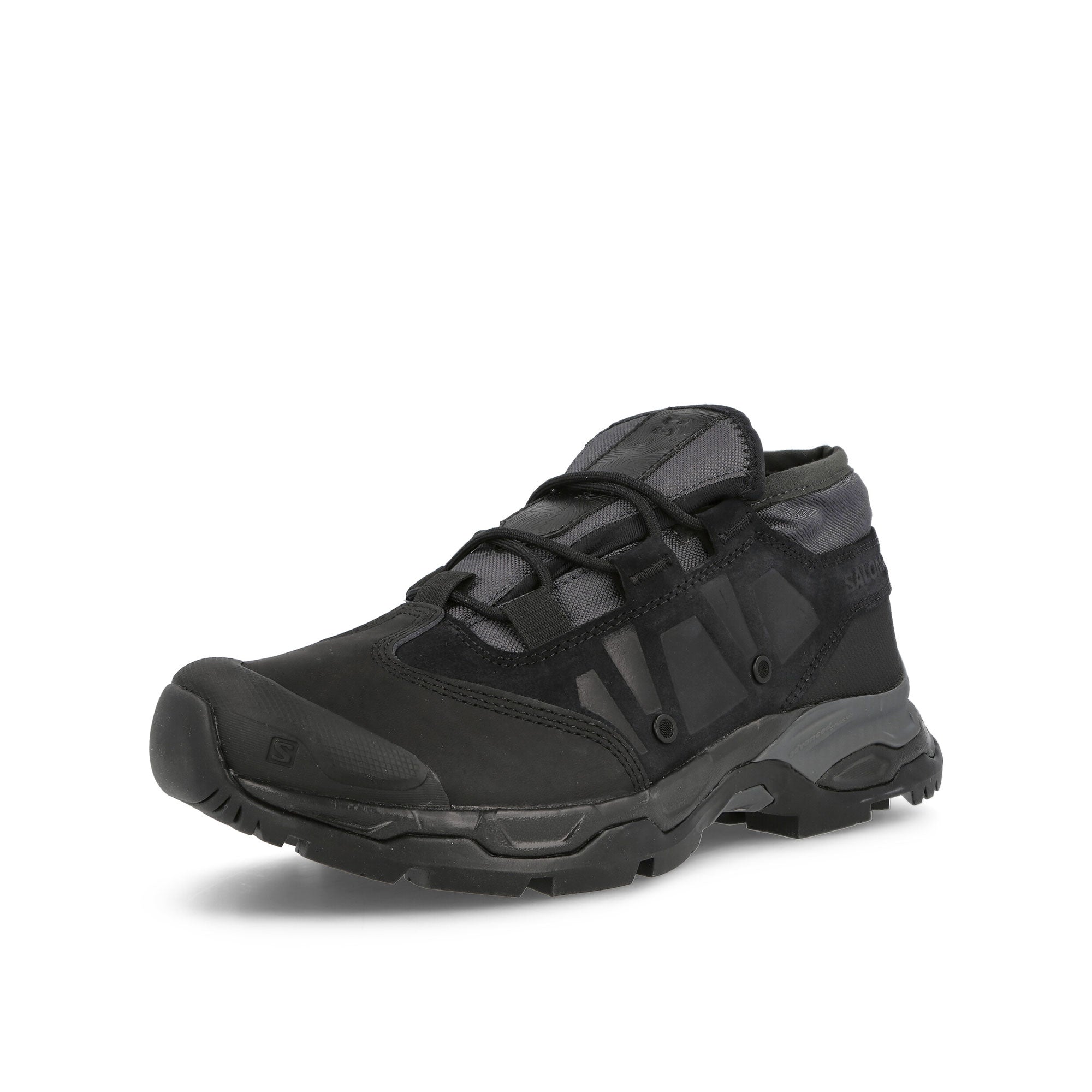 Salomon Jungle Ultra Low Advanced Black-Magnet-Ebony Sneakers Close Up | Overkill