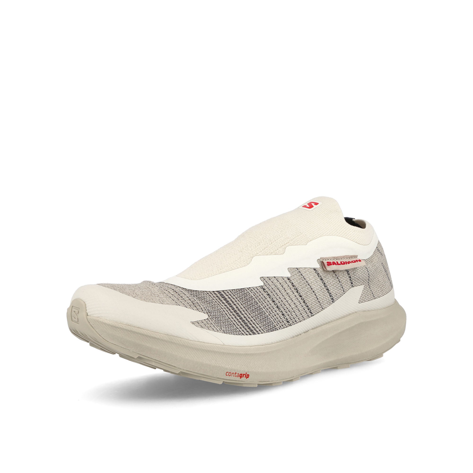 Salomon Pulsar Advanced Vanilla Ice-Feather Gray-Fiery Low Top Sneakers Close Up | Overkill