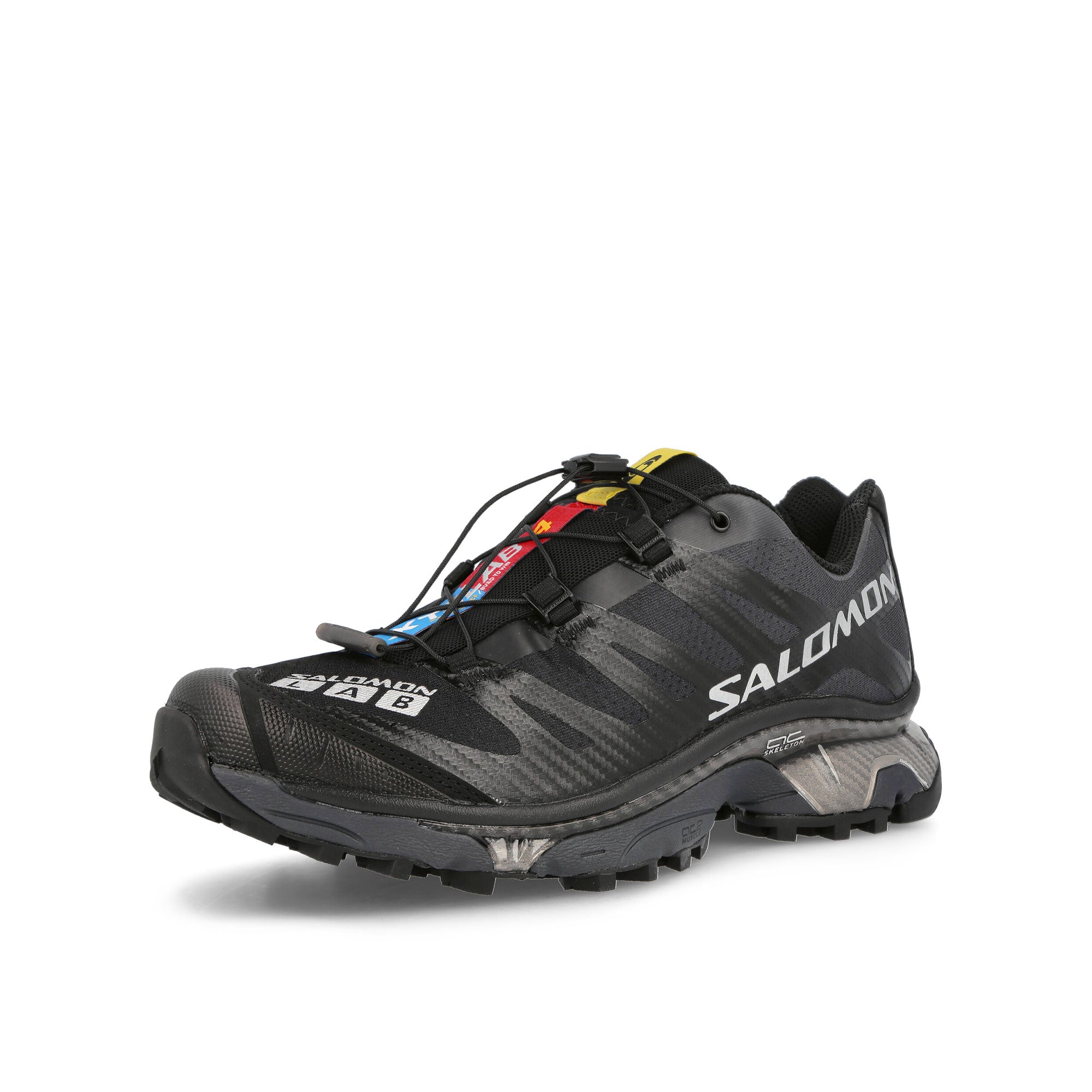 Salomon XT-4 OG Black / Ebony / Silver Metallic X Low Top Sneakers Close Up | Overkill