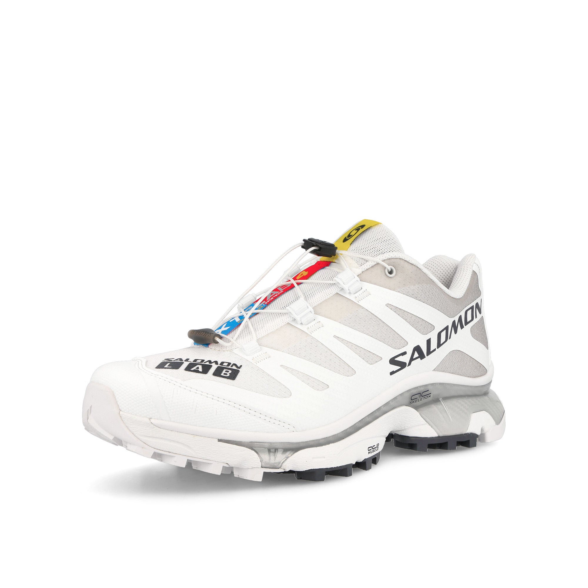 Salomon XT-4 OG White / Ebony / Lunar Rock Low Top Sneakers Close Up | Overkill