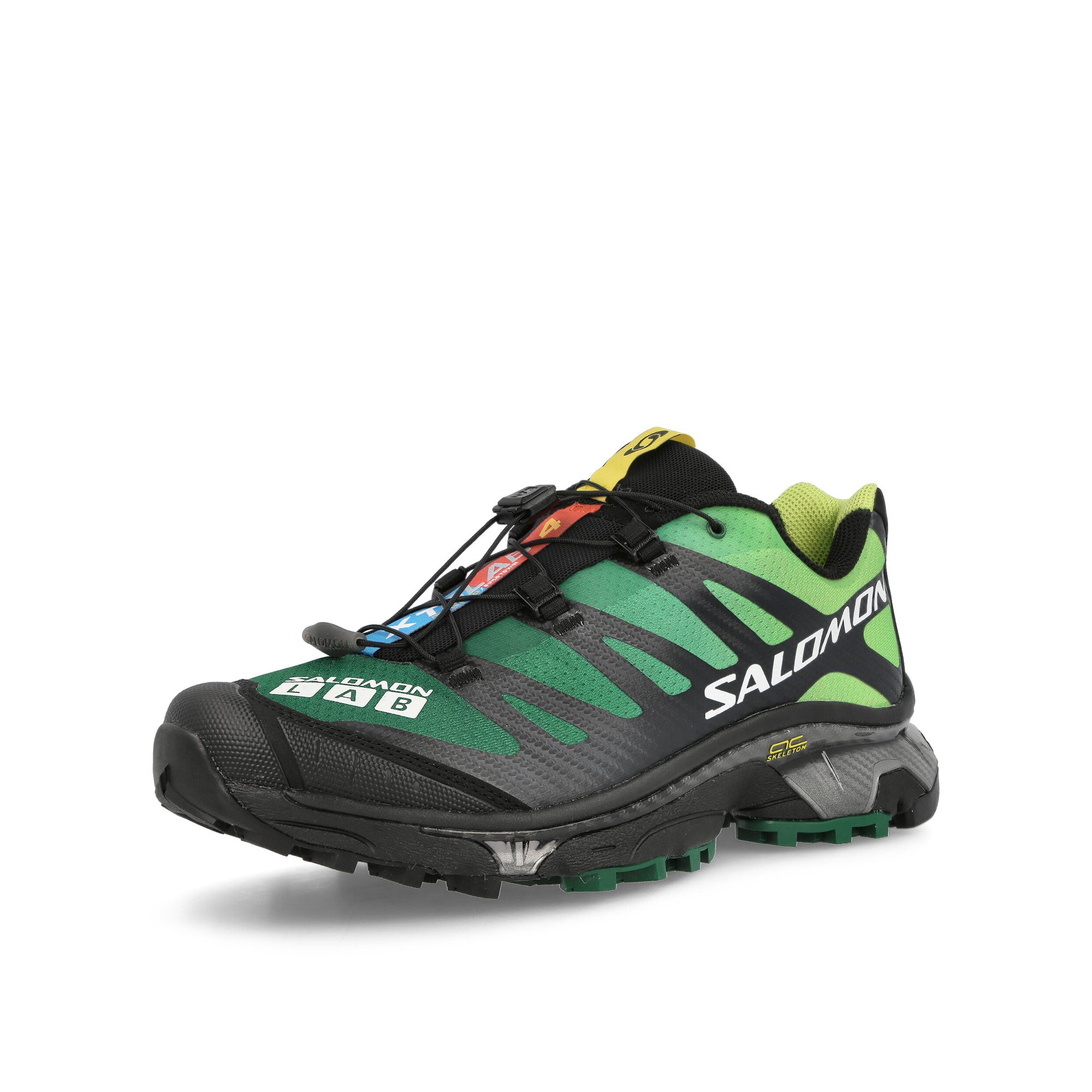 Salomon XT-4 OG Eden-Bright Lime Green-White Sneakers Close Up | Overkill