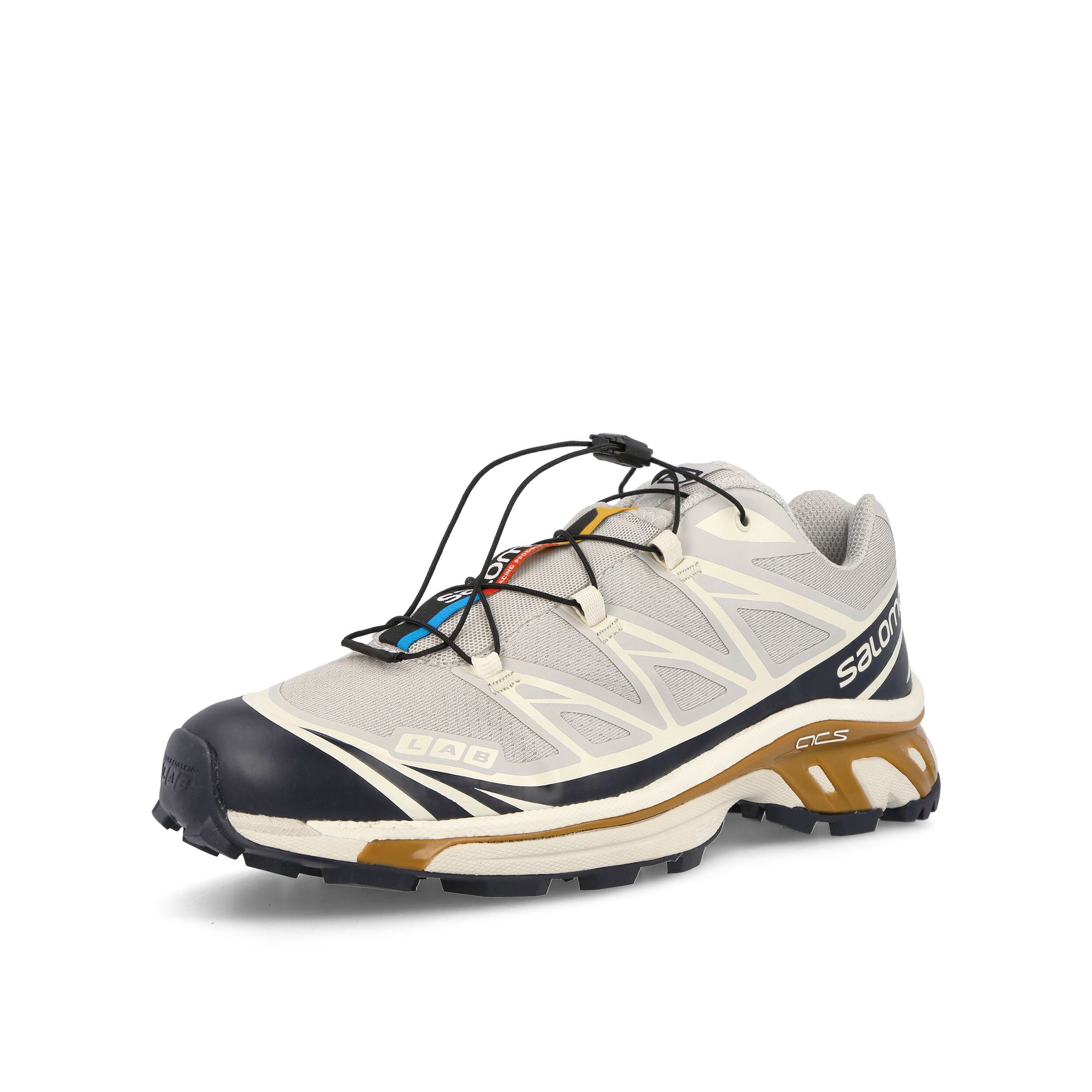 Salomon XT-6 Lunar Rock-Dark Sapphire-Rubber Sneakers Close Up | Overkill