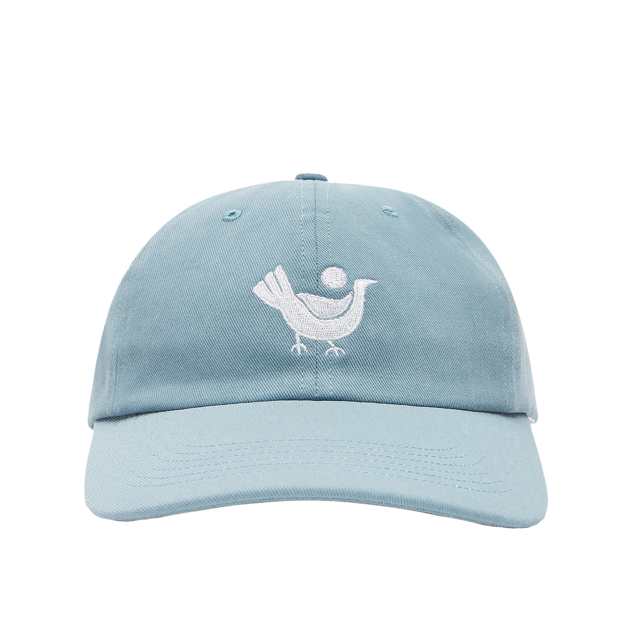 Parra Chicken 6 Panel Hat Dusty Blue Caps Close-up | Overkill