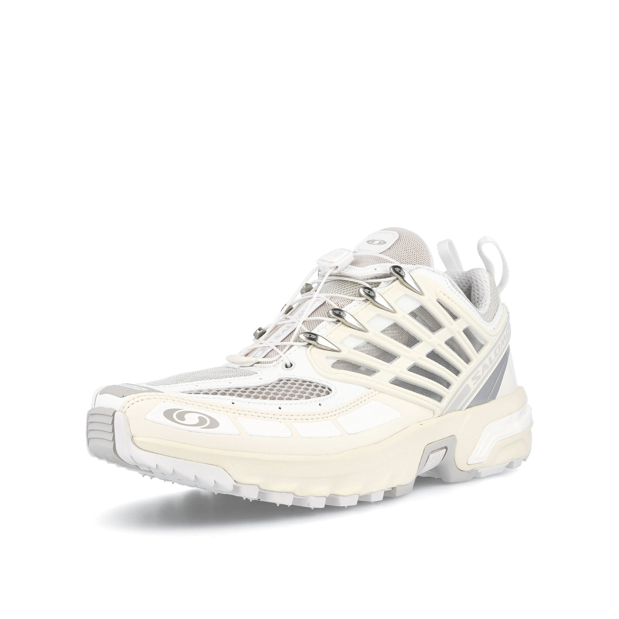 Salomon ACS Pro White / Vanilla Ice / Lunar Rock Low Top Sneakers Close Up | Overkill