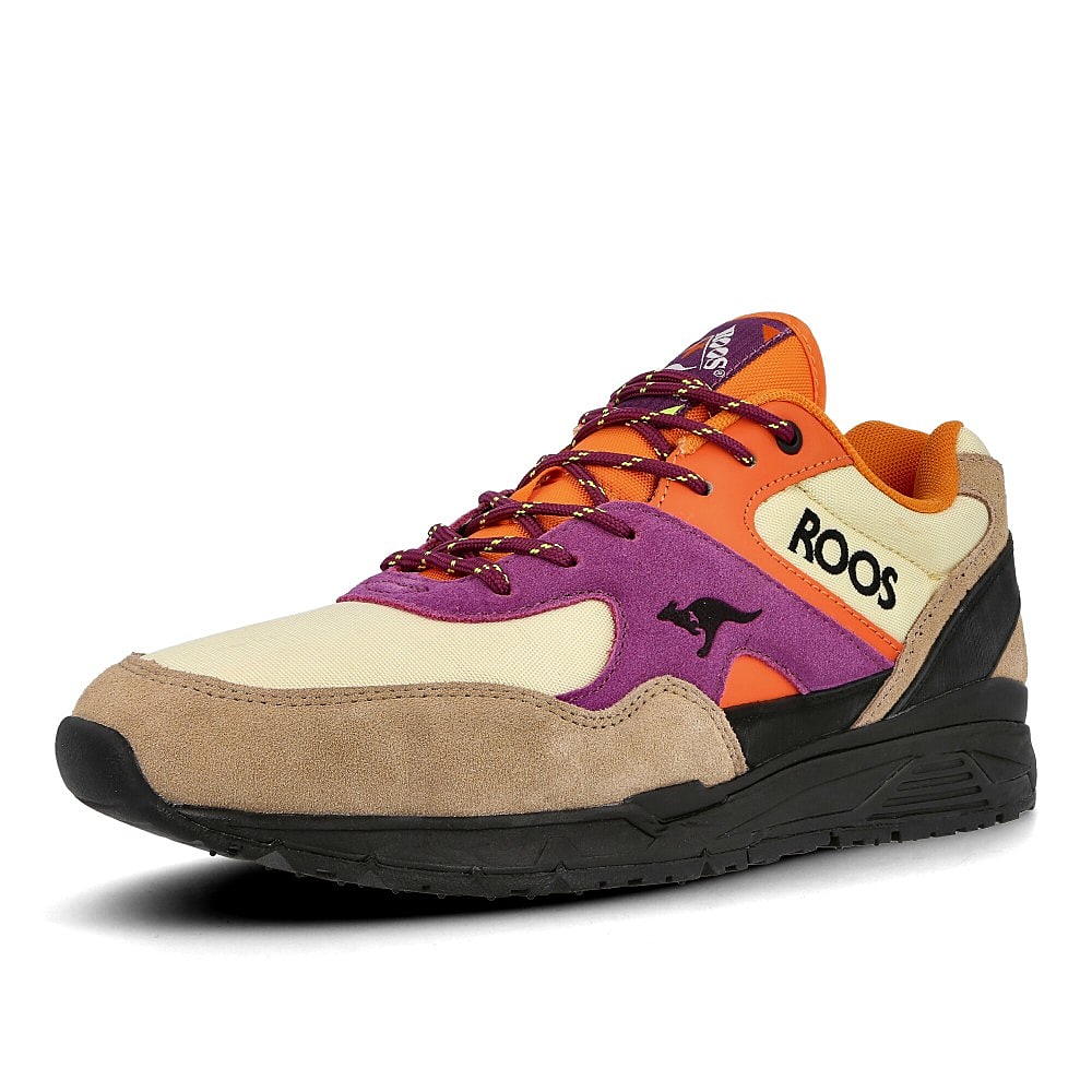KangaROOS runaway roos 002 mtn Beige-Neon Orange Sneakers Close Up | Overkill