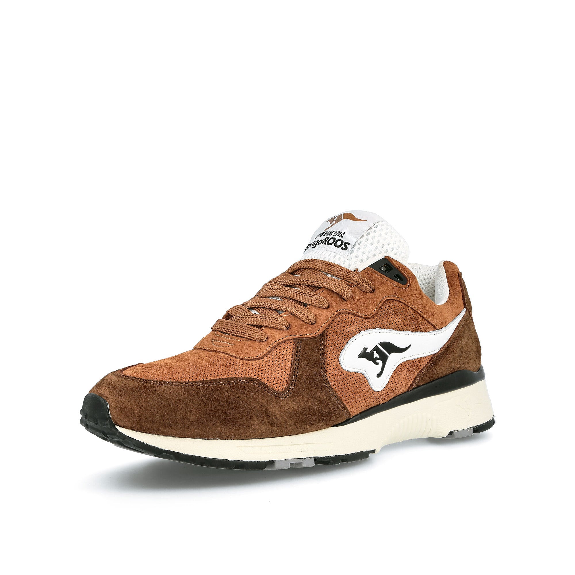 KangaROOS finalist lux Saddle Brown-Coffee Sneakers Close Up | Overkill