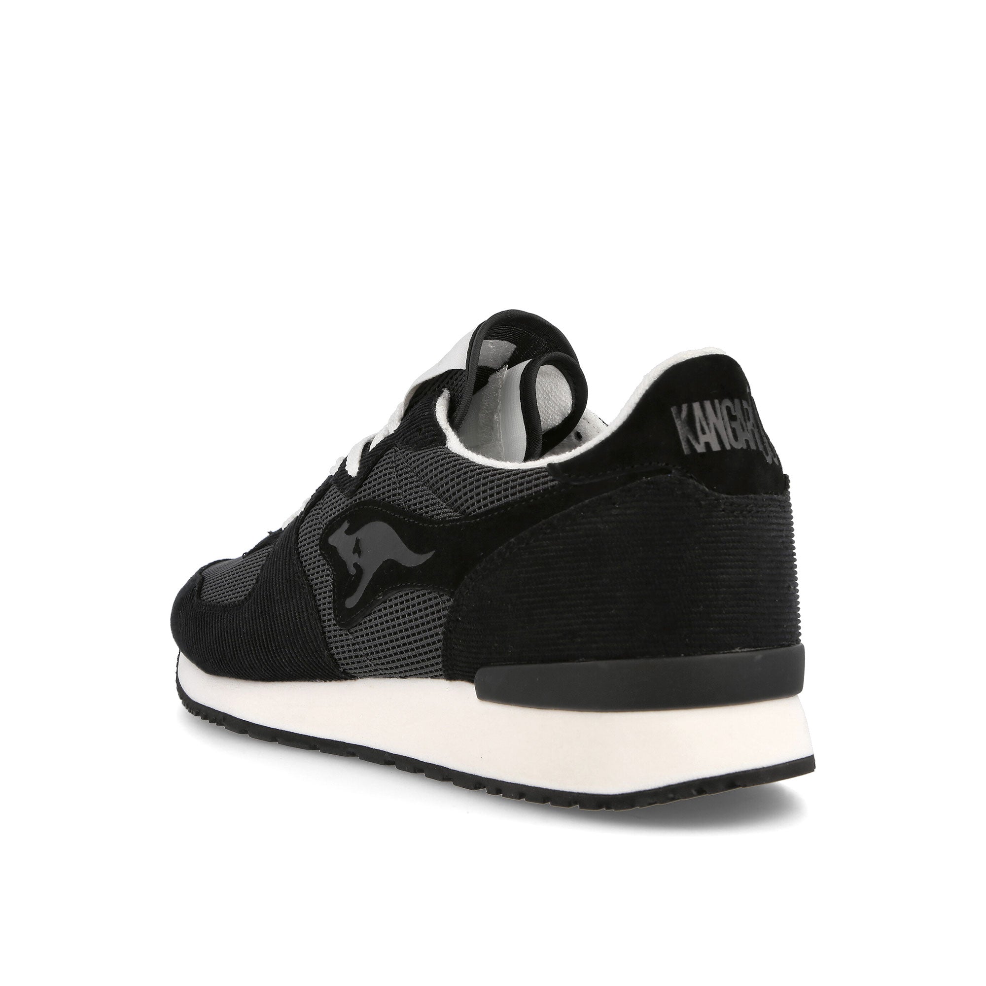 KangaROOS aussie micro cord Jet Black-Steel Grey Sneakers Material | Overkill