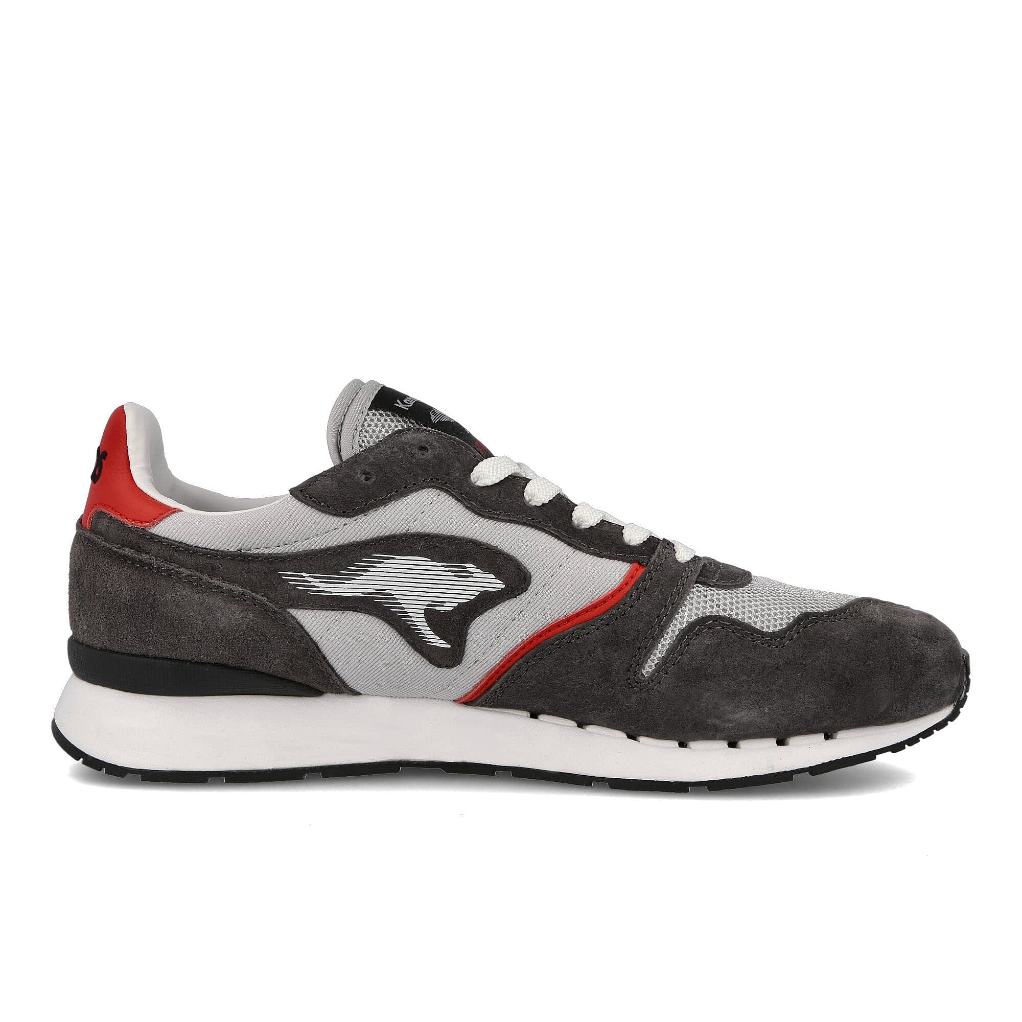 KangaROOS coil-rx Steel Grey-Red Sneakers Silhouette | Overkill